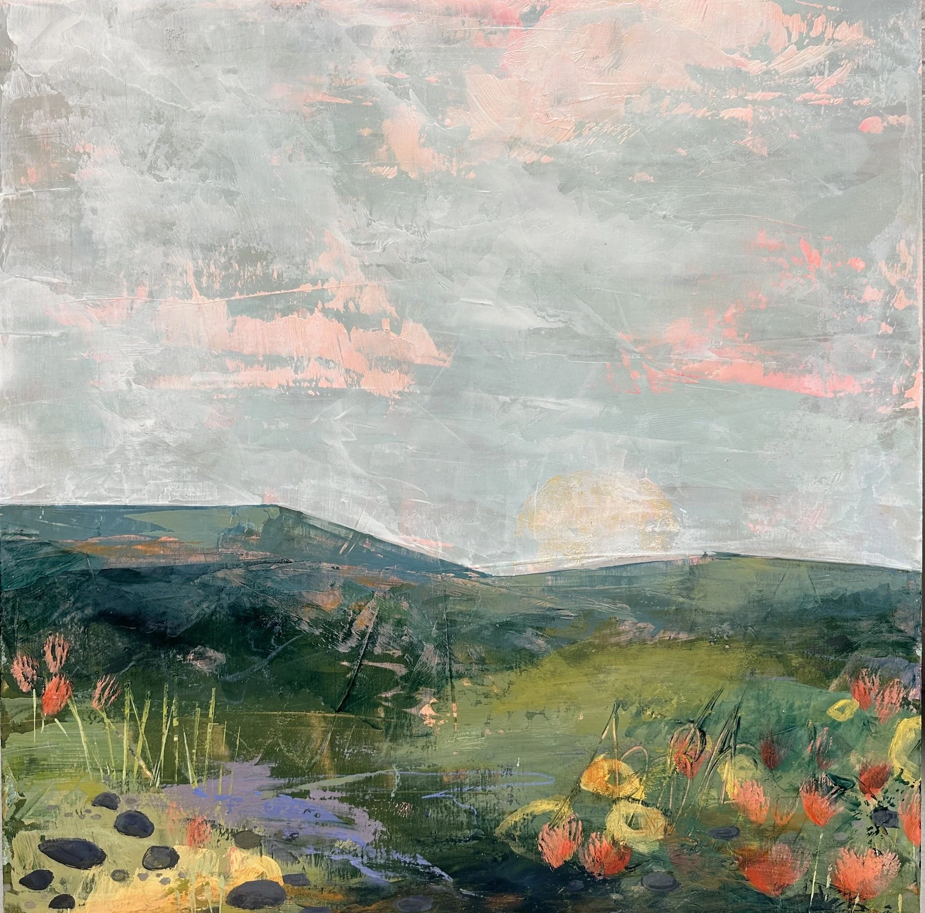 THE MEETING PLACE II
16 x 16 x 1.5 in.

acrylic on panel, painting continues on sides