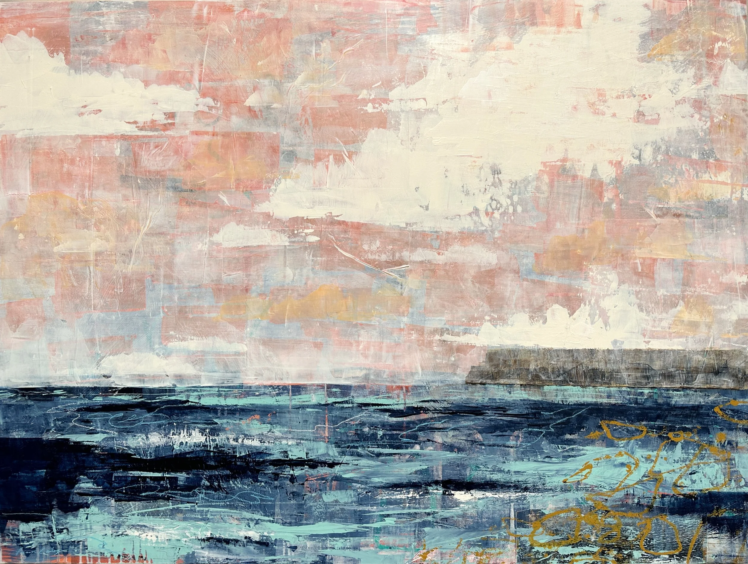 PACIFIC MEDITATION 

36x48"  Mixed media on panel, SOLD