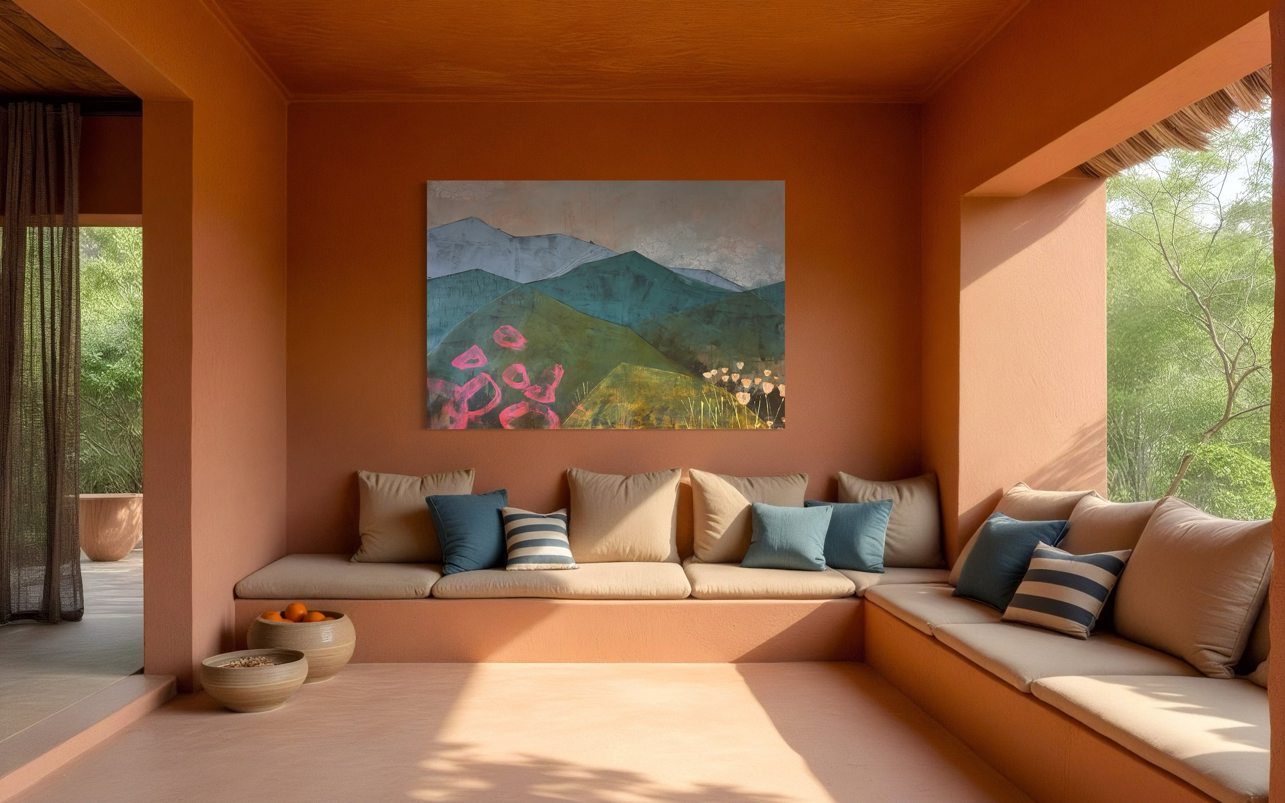 "Boldly Go" 47x65" in a setting