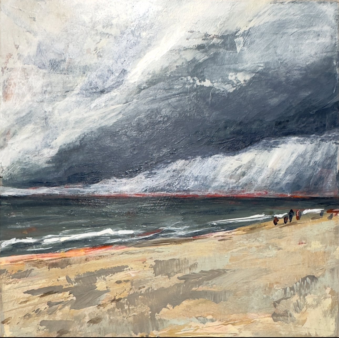 A STORM IS BREWING
6x6 in.

Acrylic on panel, framed in maple, 
SOLD