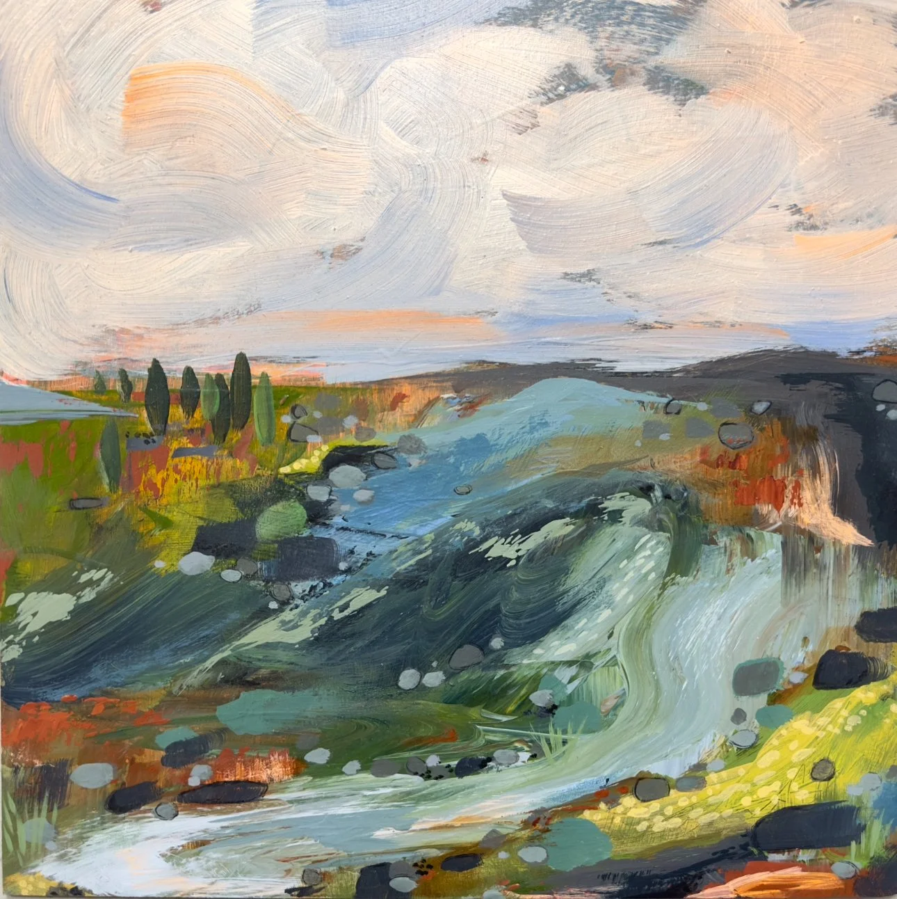 SWEPT INTO AUTUMN

Acrylic on panel, framed
12 x 12 in.