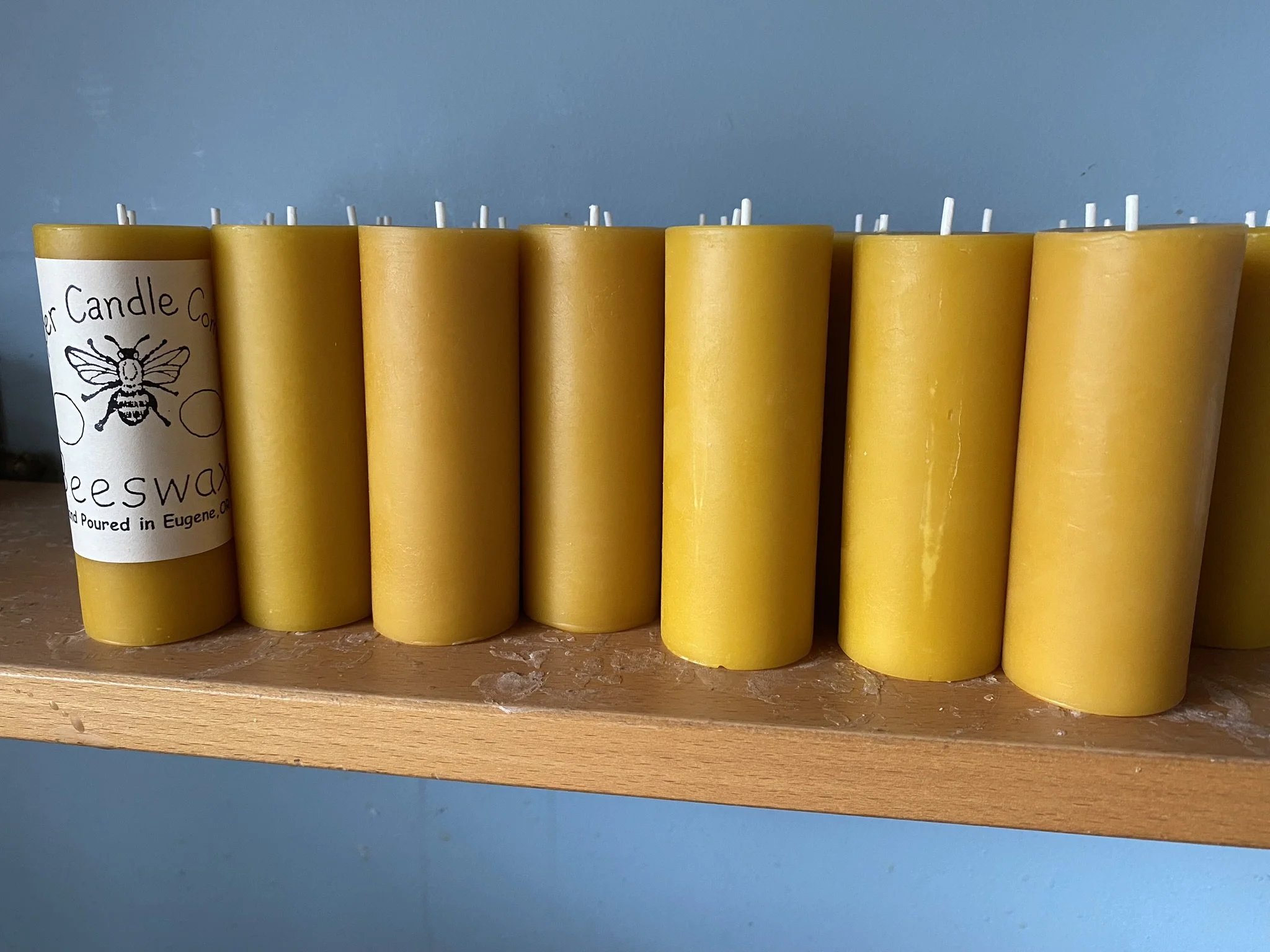  Pure Raw Beeswax Casper Candles