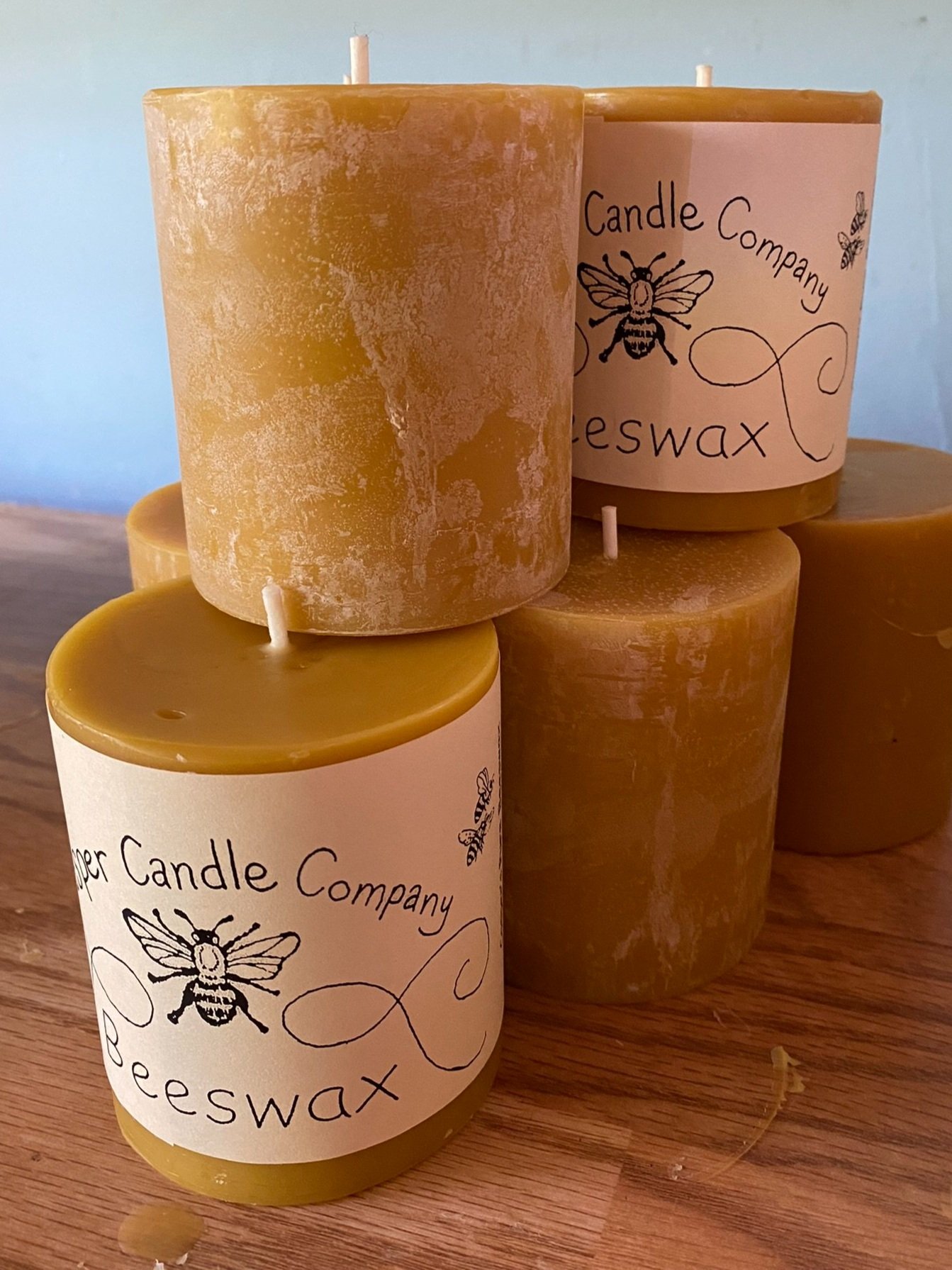 (Second) Beeswax Pillar Candle ~ Small