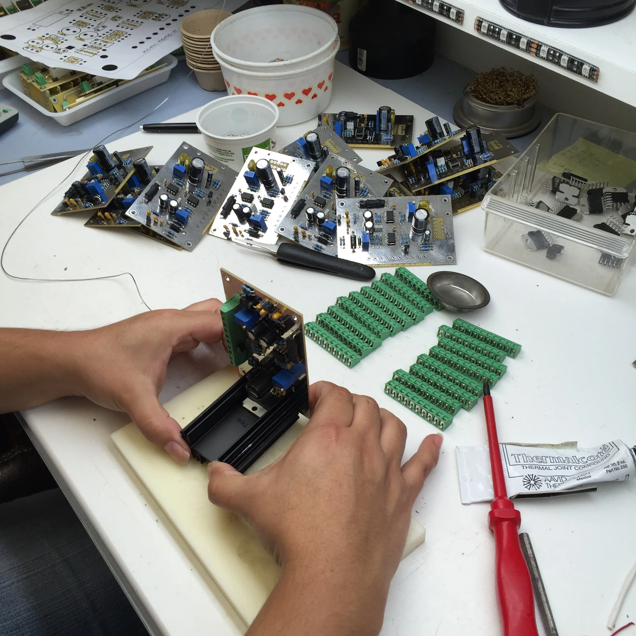 Engineering and assembly of a custom control board for artist Patrick Marold
