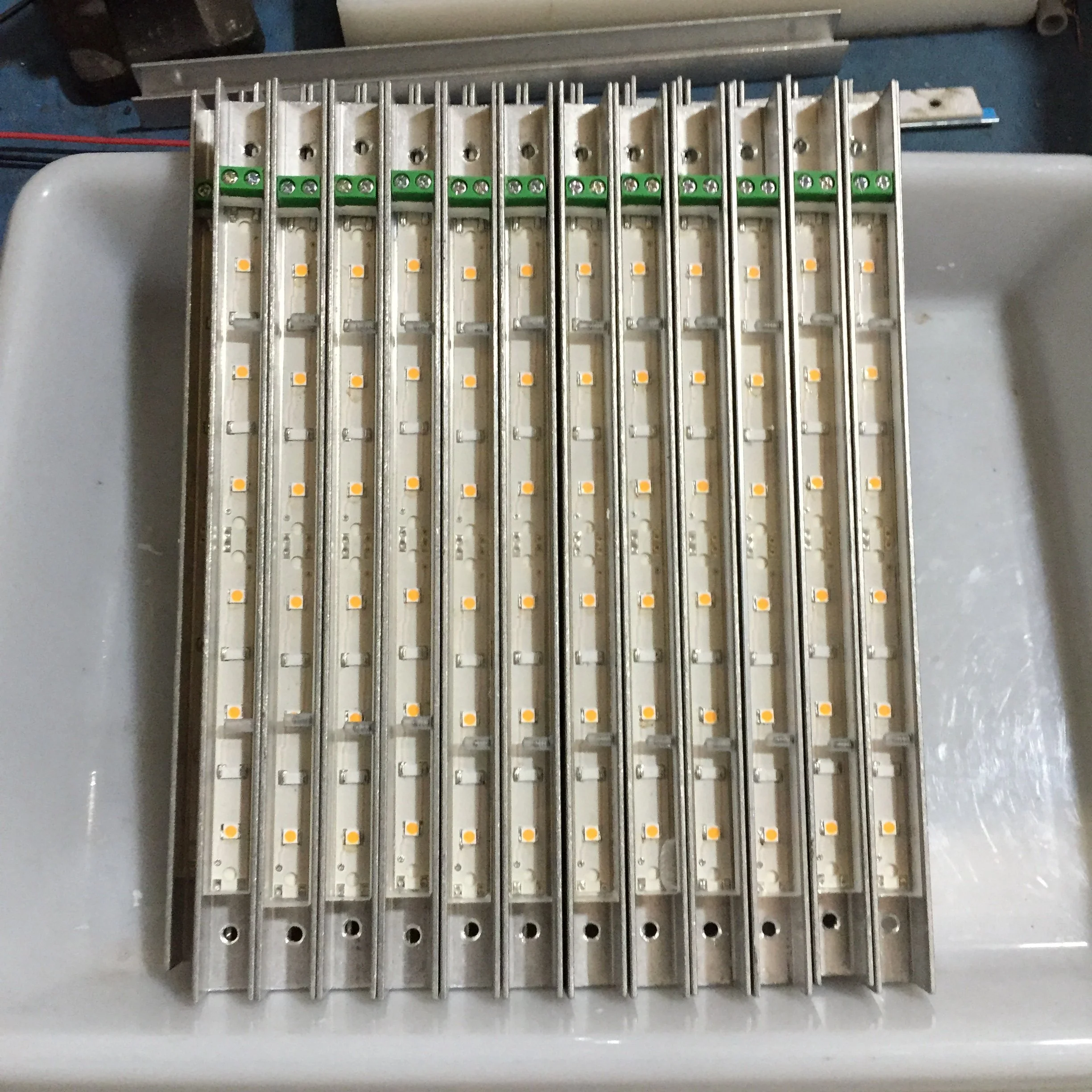 Custom LED strips with power terminals