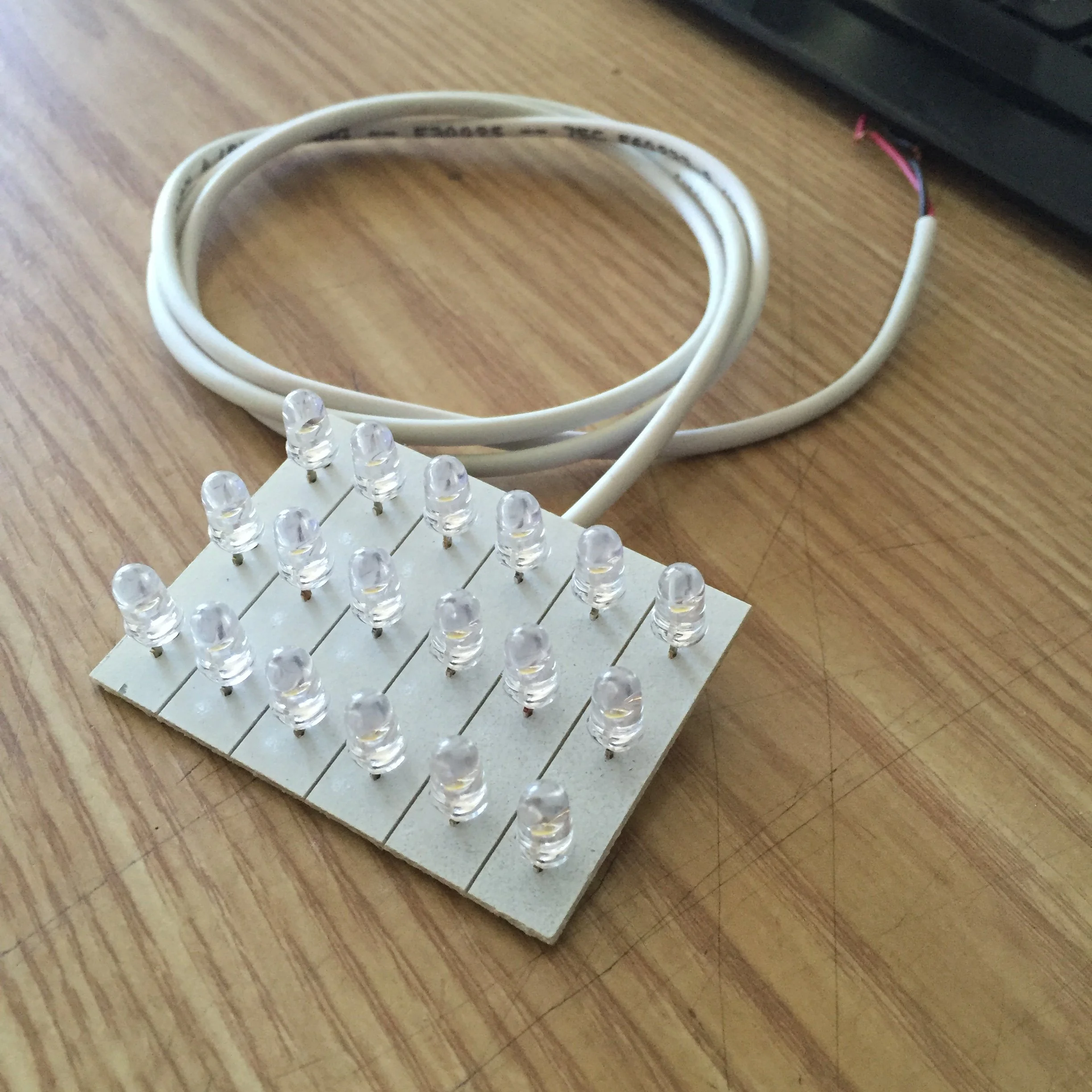 Through hole LED prototype circuit board