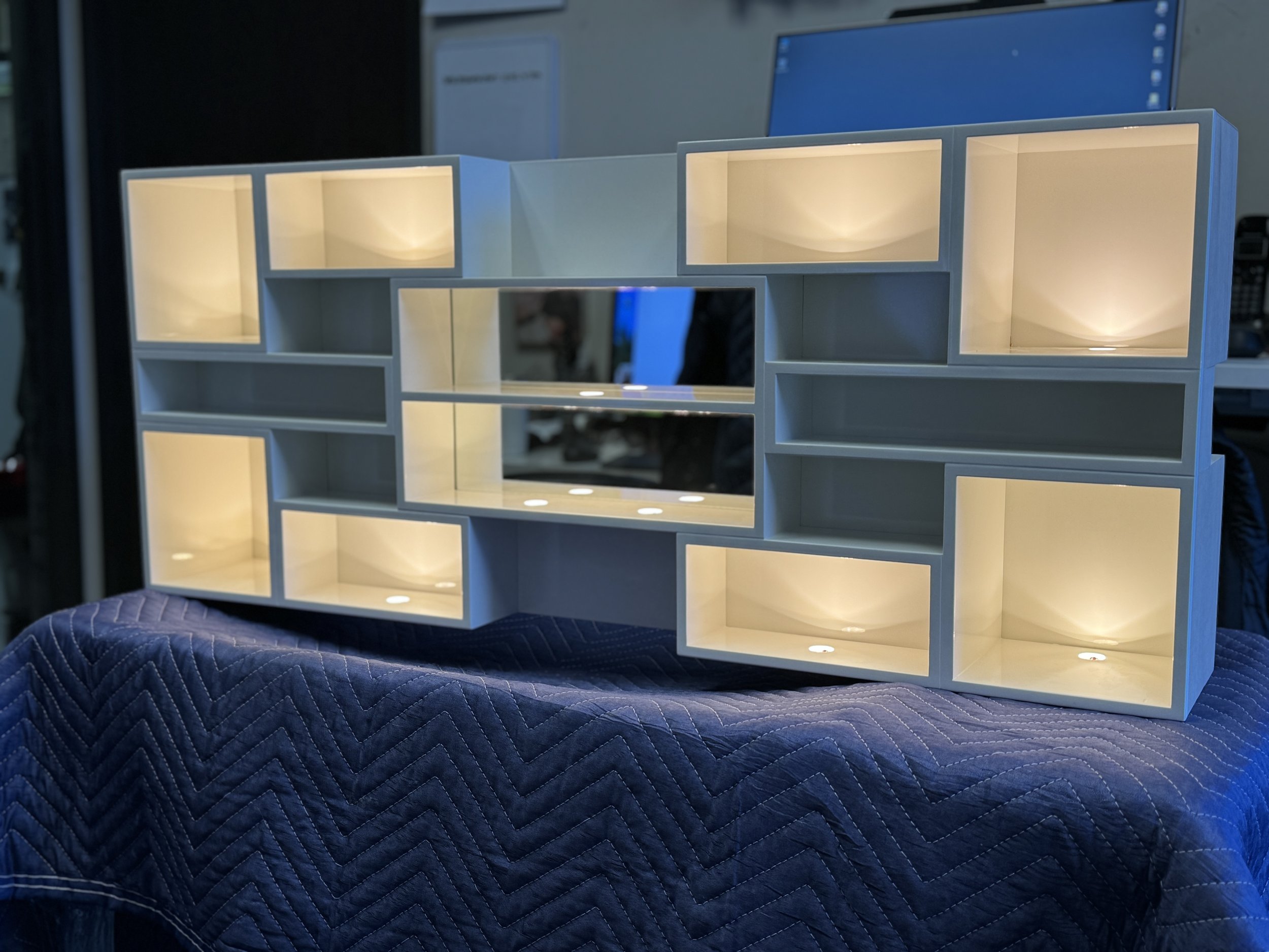 Remote Controlled LED Lighting for Custom Display Cabinet