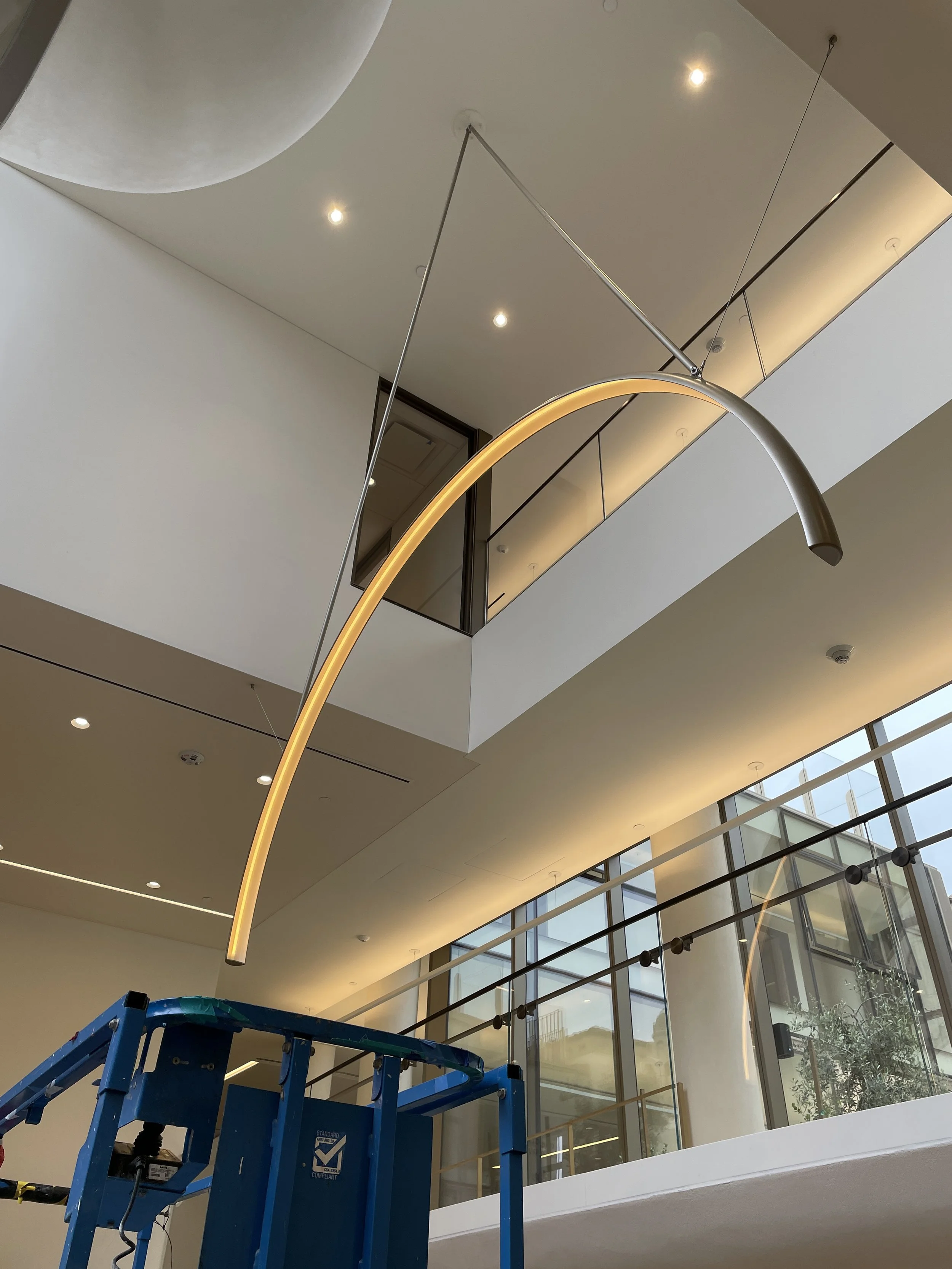 Custom LED fixture for Temple Emanu-El, San Francisco