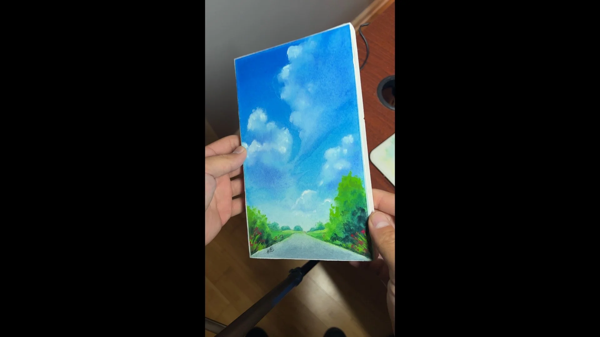Cumulus Kind of Day ORIGINAL 9" x 5.25"