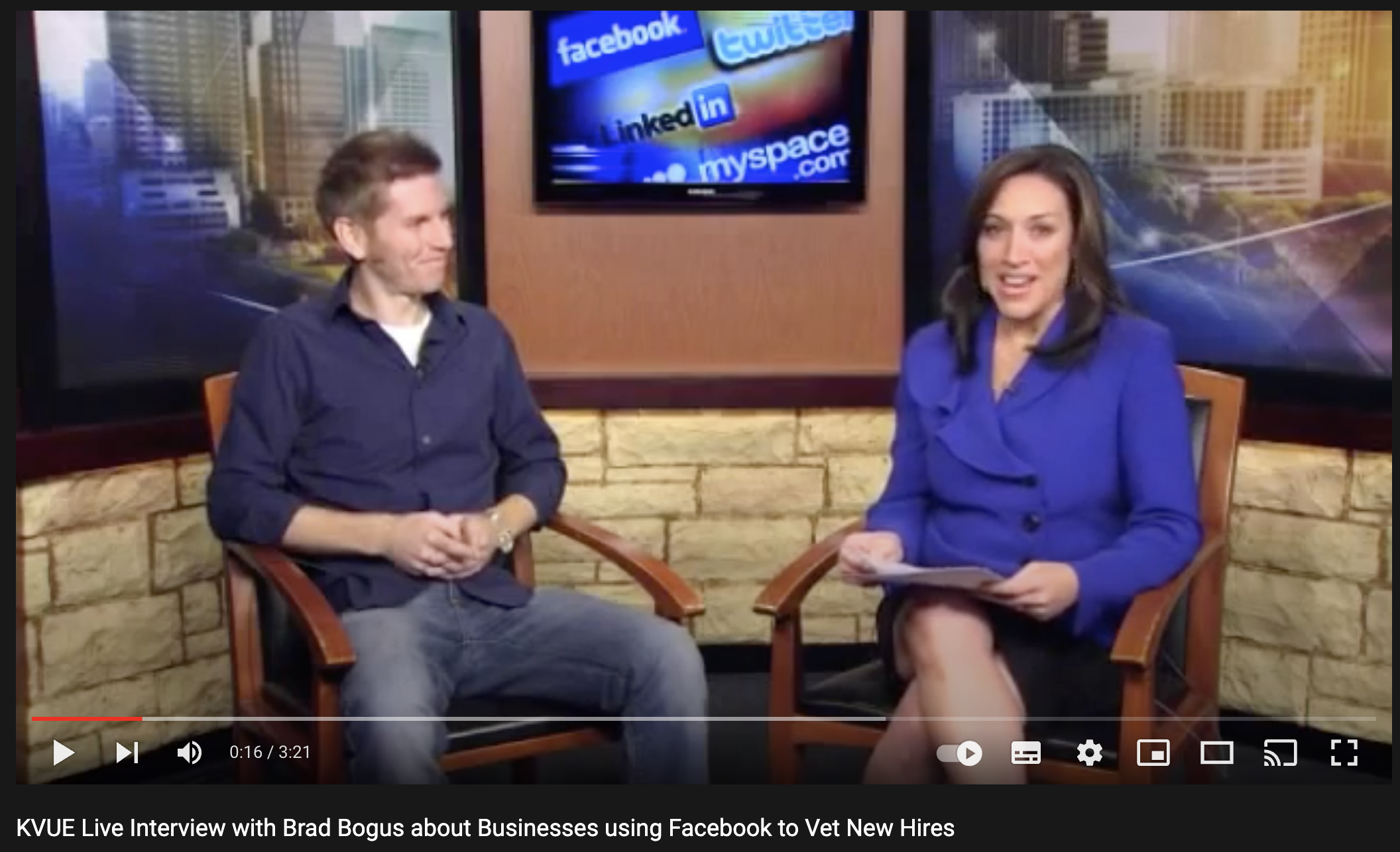 KVUE Live Interview about Businesses using Facebook to Vet New Hires
