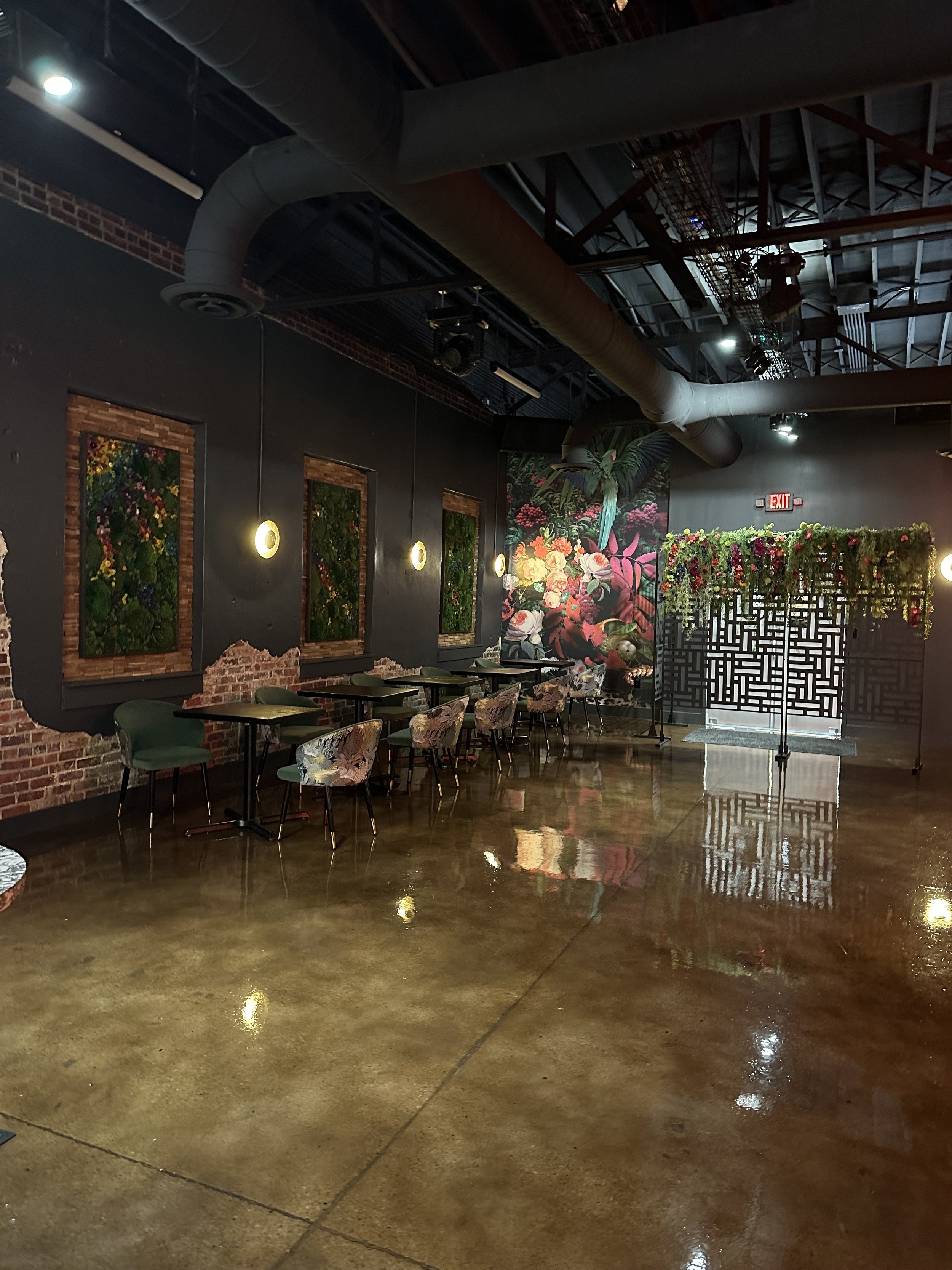 Back left of main event space
