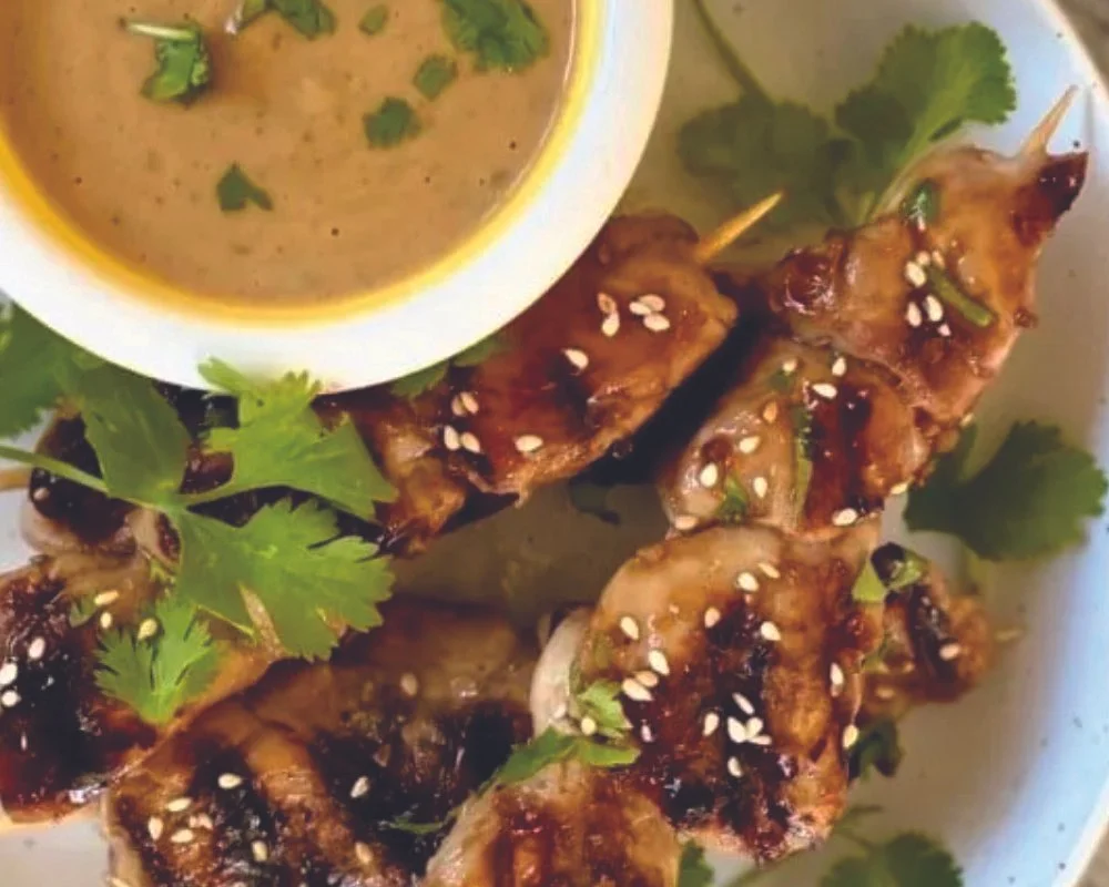 chicken satay with peanut sauce