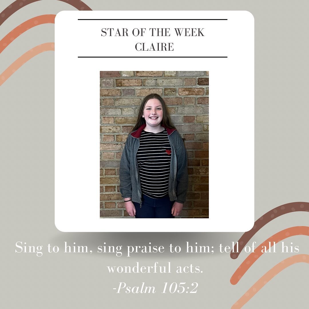 Though our BCC semester has come to an end, we still have a few stars to honor from our last weeks of rehearsal! 

&ldquo;Sing to him, sing praise to him; tell of all his wonderful acts.&rdquo;
-Psalm 105:2