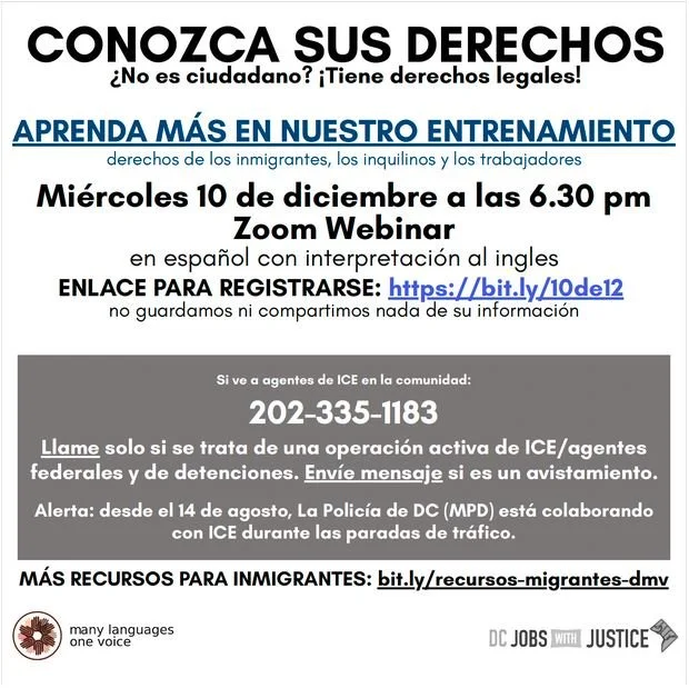 Immigration Know Your Rights Workshop