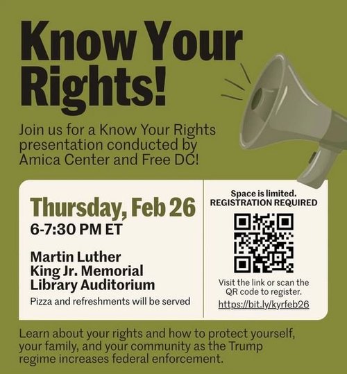 Know Your Rights! / ¡Conozca su Derechos! — Grassroots DC