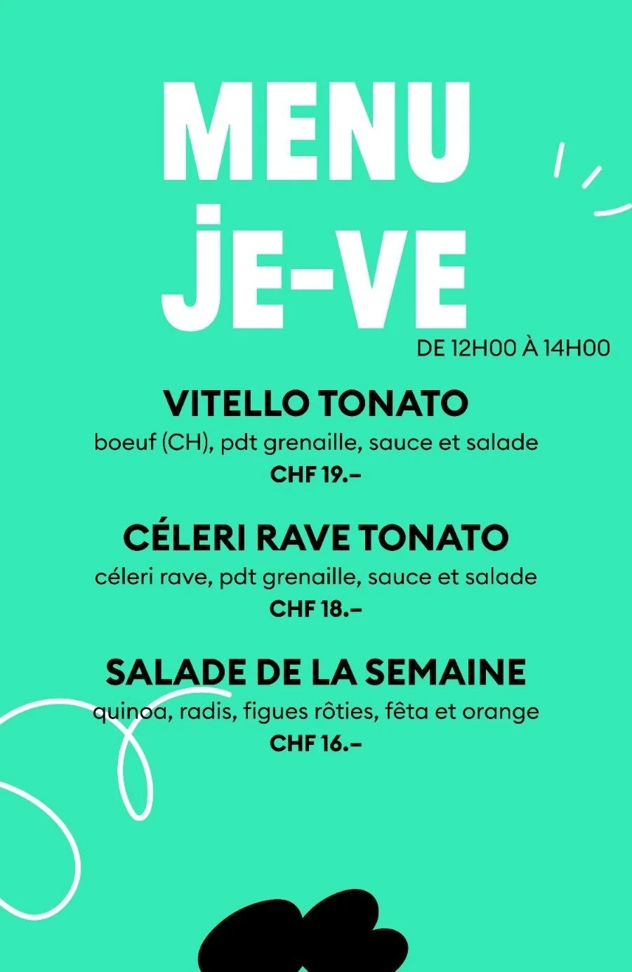 JEUDI & VENDREDI MIDI