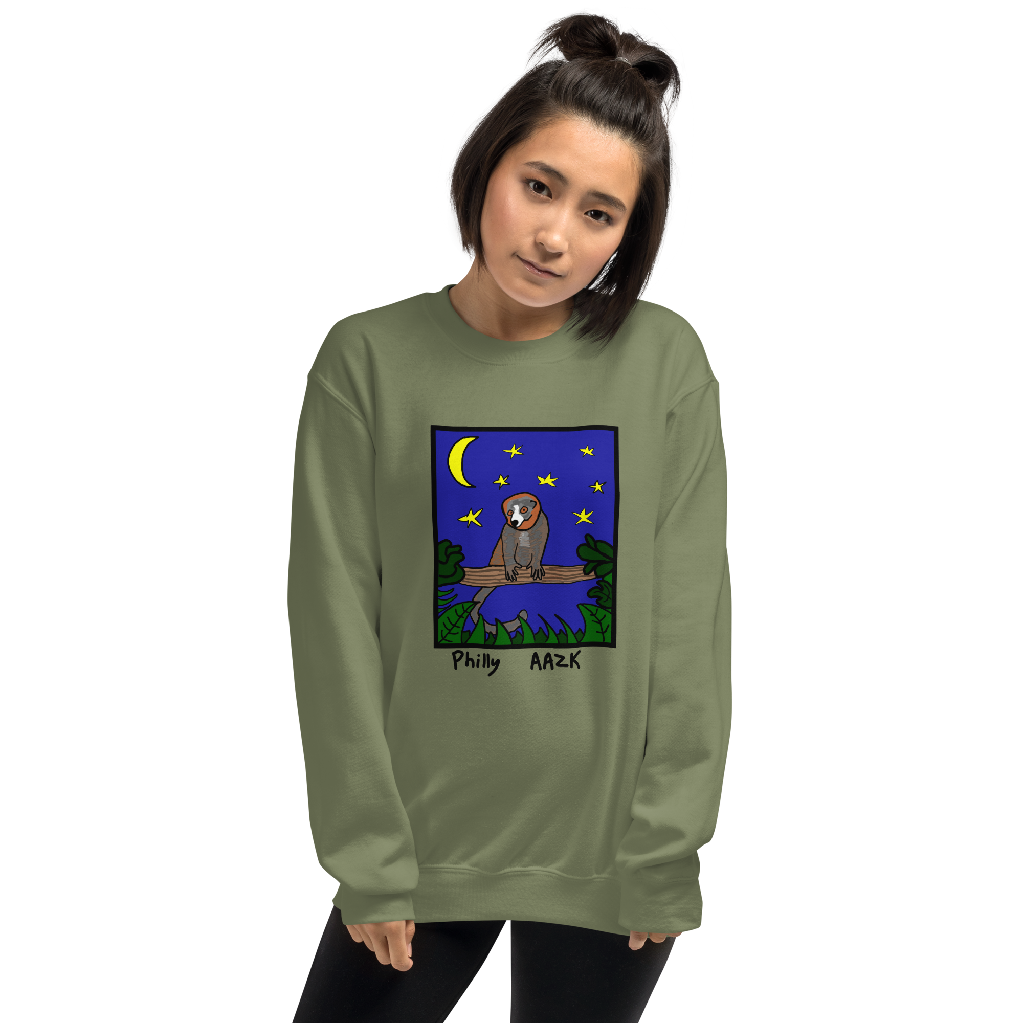 unisex-crew-neck-sweatshirt-military-green-front-6a6a572397adc.png