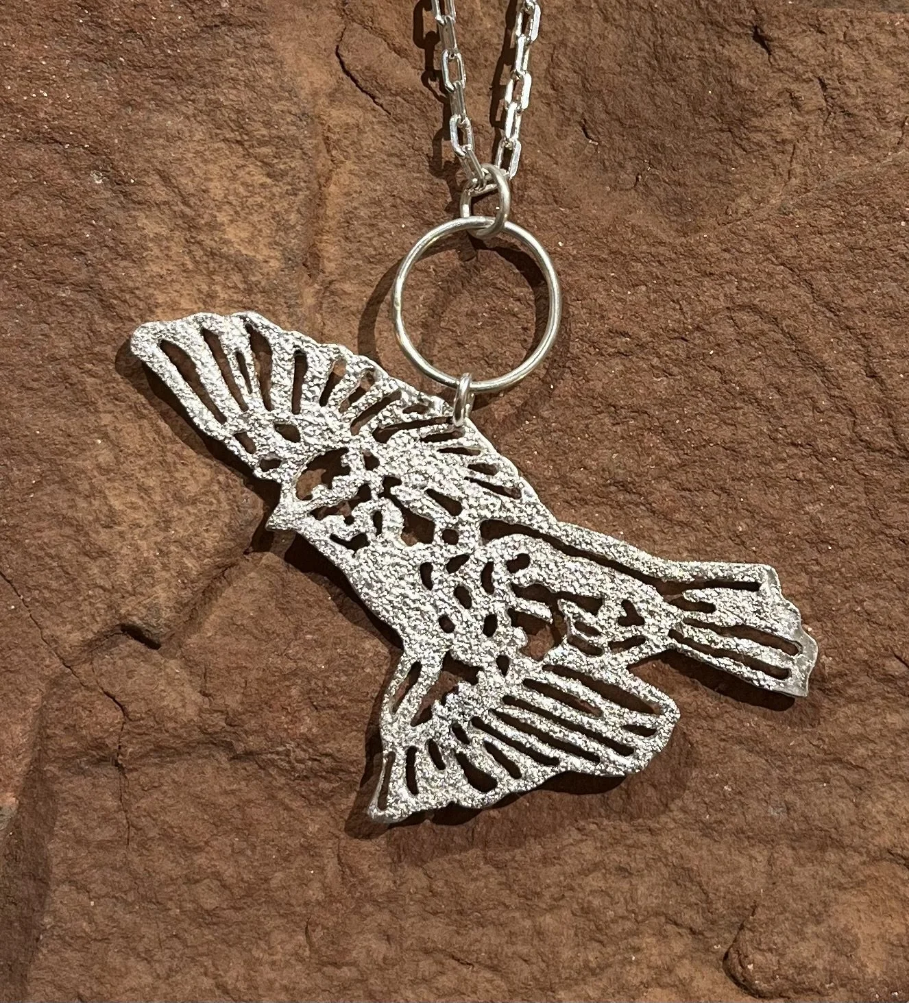 Eastern Bluebird Pierced Silver