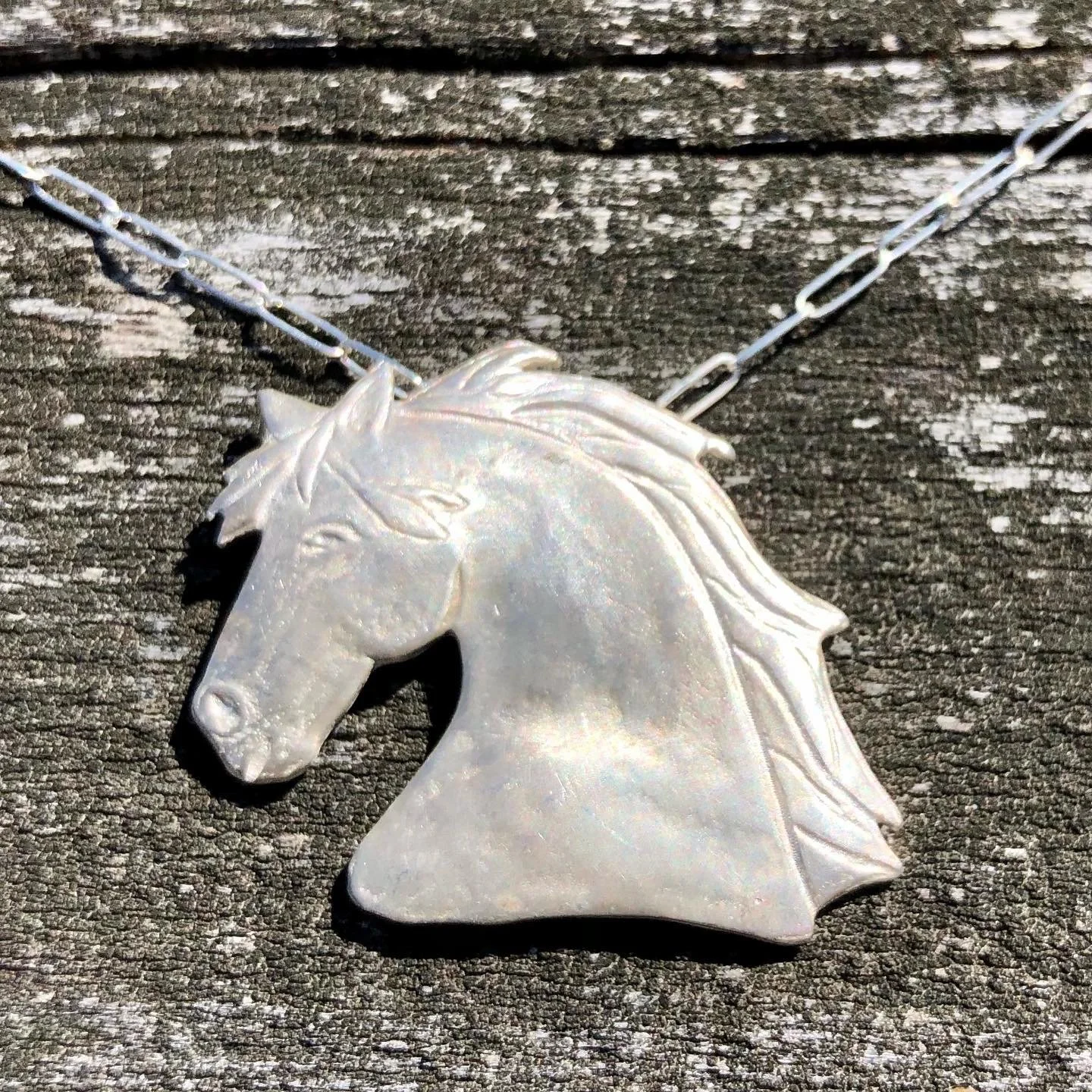 Silver Horse Head Pendant