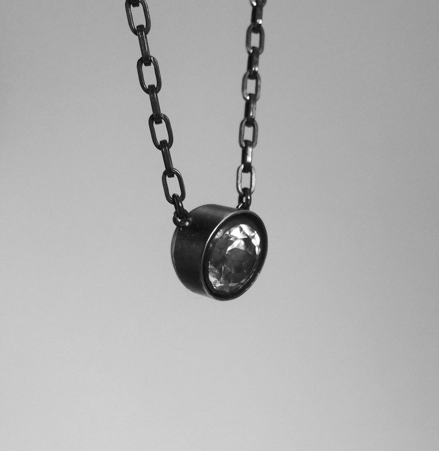 White Topaz Headlight Pendant