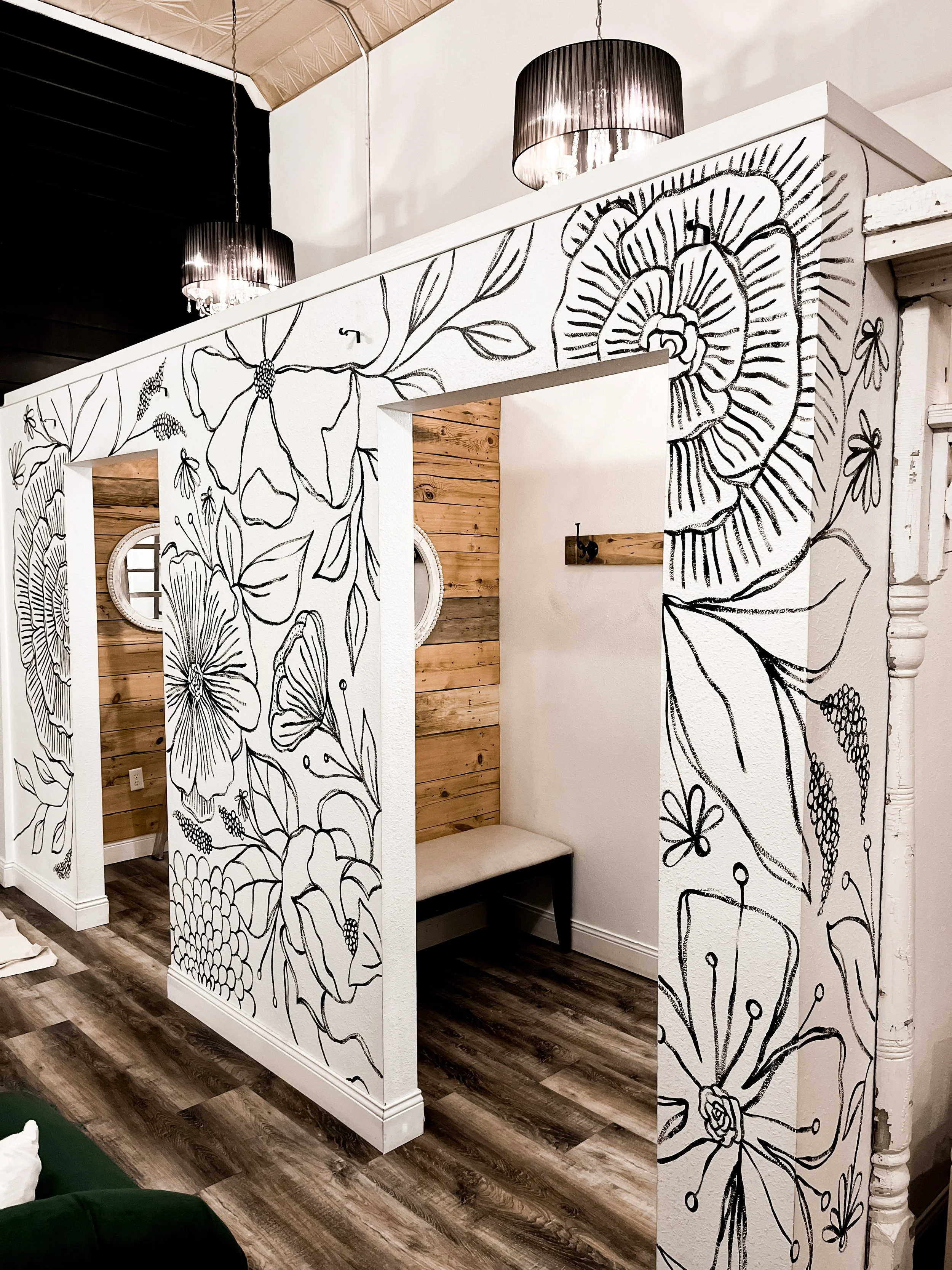 My first ever public mural at Noble Woman Boutique in Marshall, Minnesota!!!