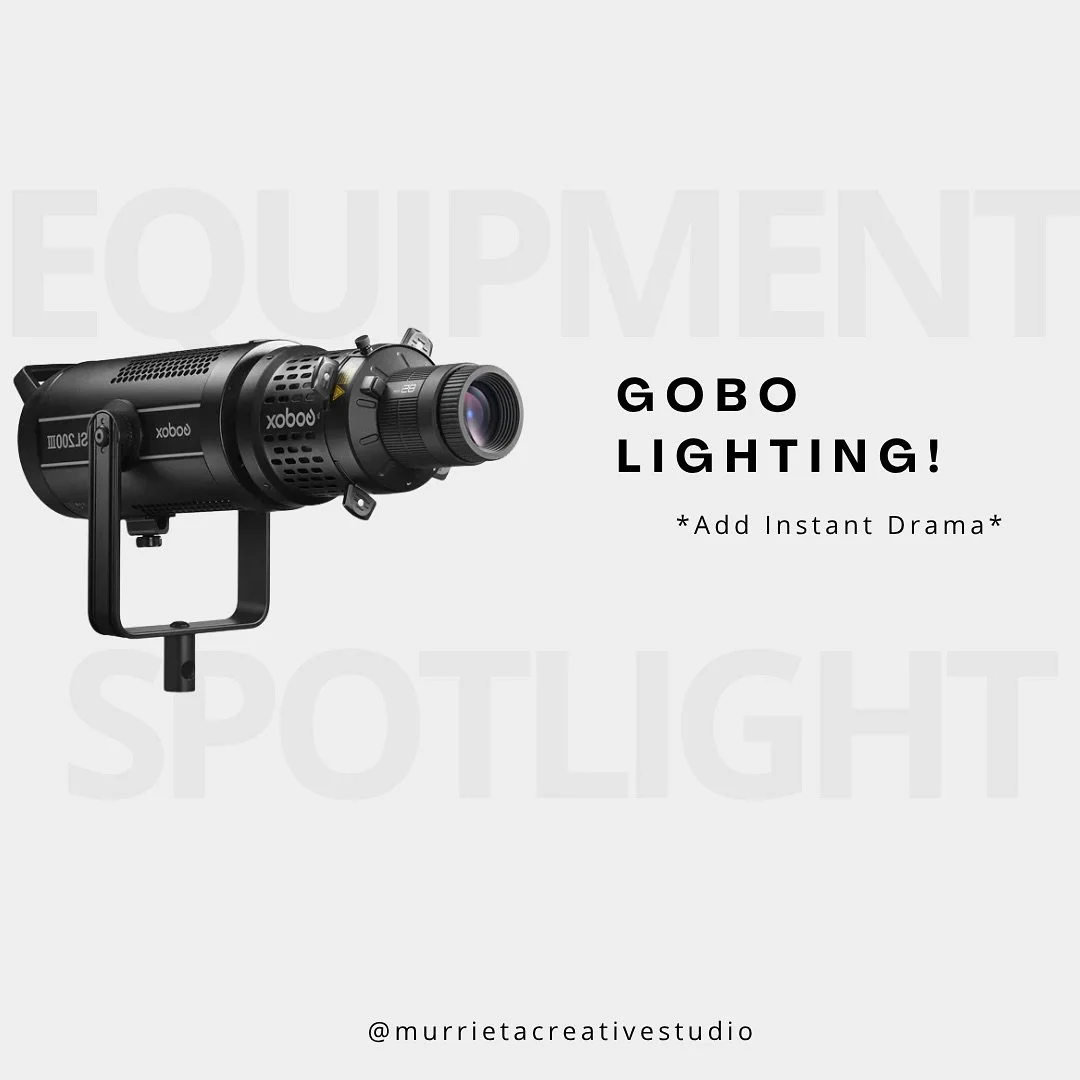 ✨EQUIPMENT SPOTLIGHT: GOBO LIGHTING!✨

Want to add instant, dramatic mood to your art? Meet the Gobo! (Swipe to see how this incredible tool transforms your visuals!)

A Gobo is a stencil placed in front of a specialized light to project patterns&mda