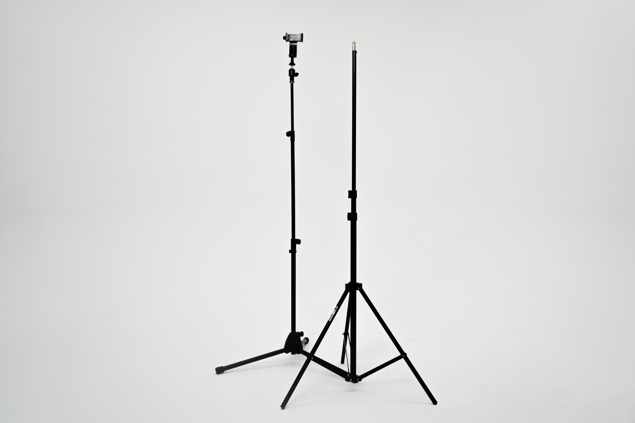 Tripods and light stands with smartphone attatchment