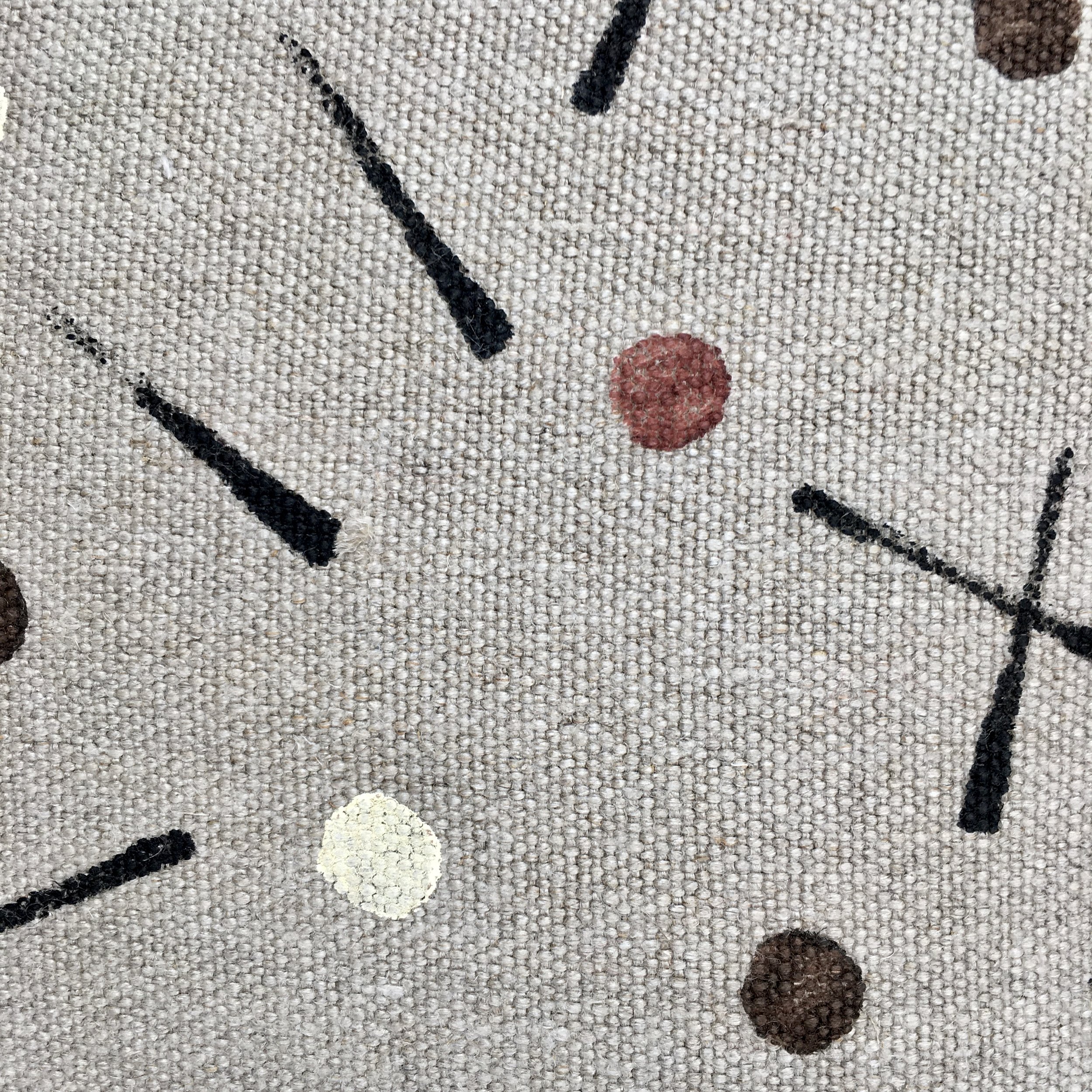 Hand printed cushions in Devon using sustainable inks and potatoes
