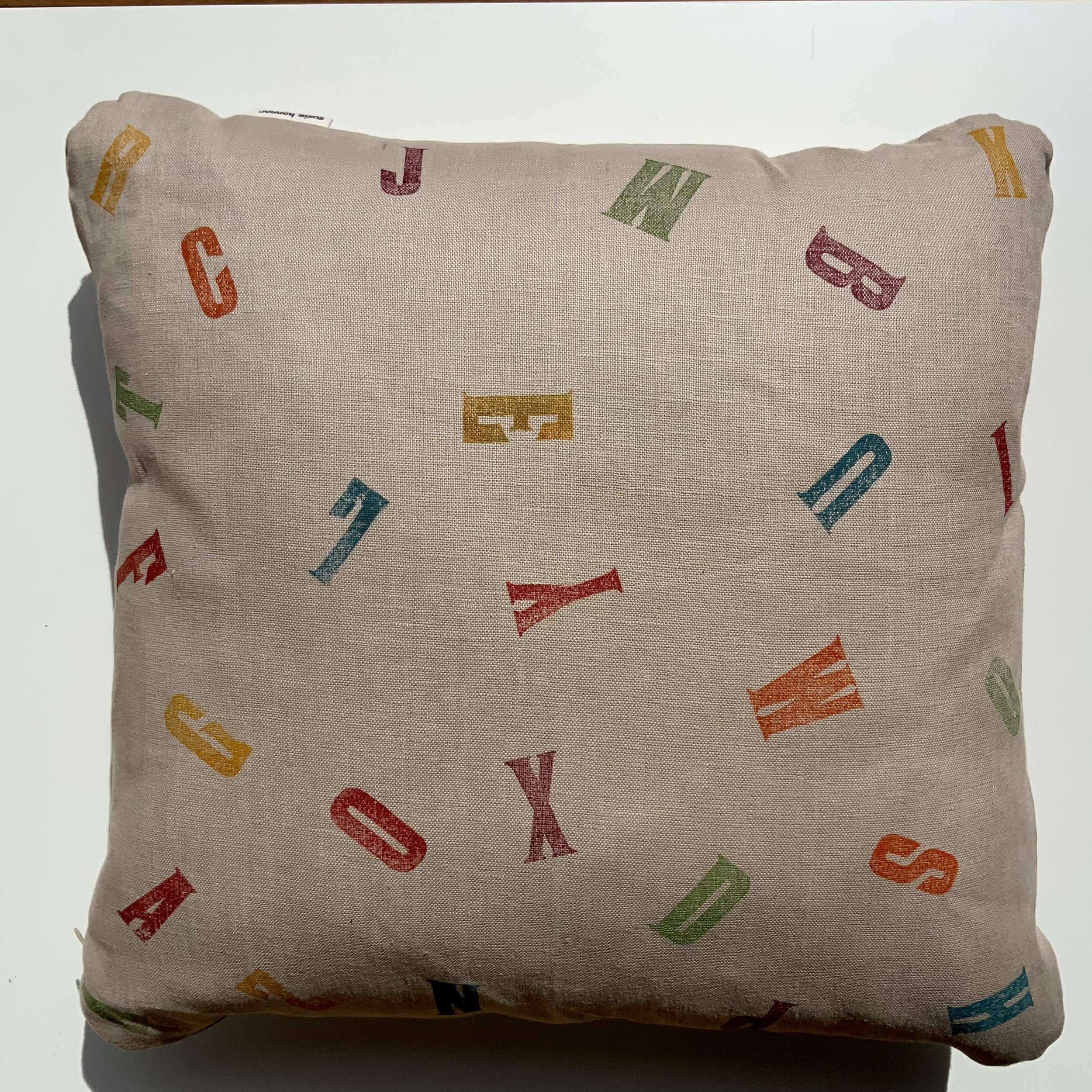 Hand printed cushions in Devon using sustainable inks and potatoes