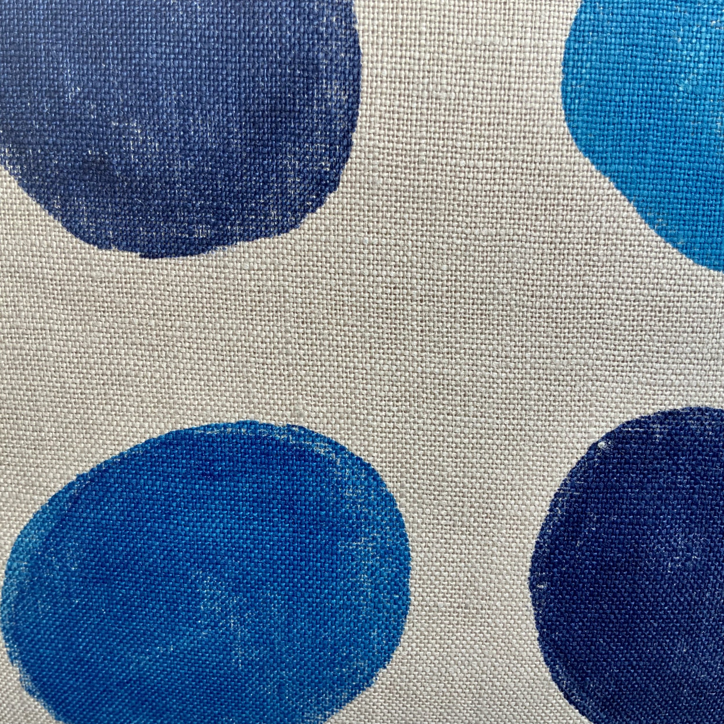 Hand printed cushions in Devon using sustainable inks and potatoes