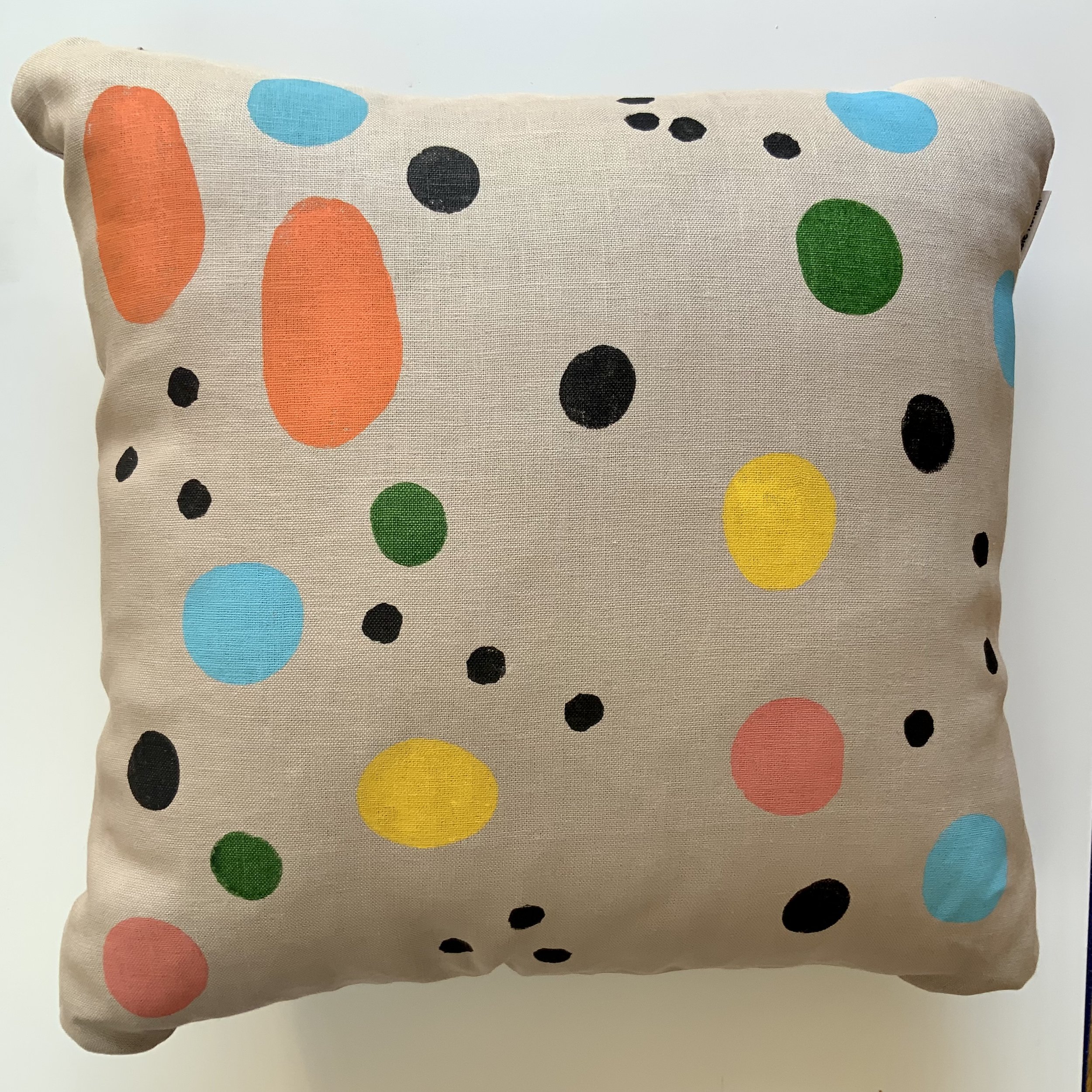 Hand printed cushions in Devon using sustainable inks and potatoes