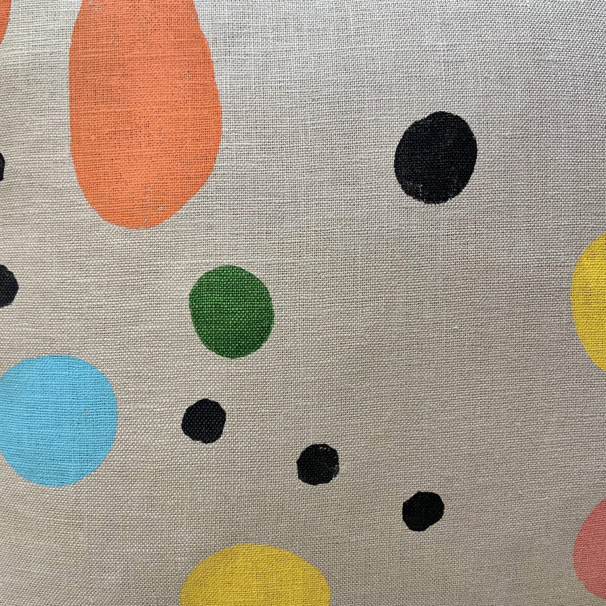 Hand printed cushions in Devon using sustainable inks and potatoes