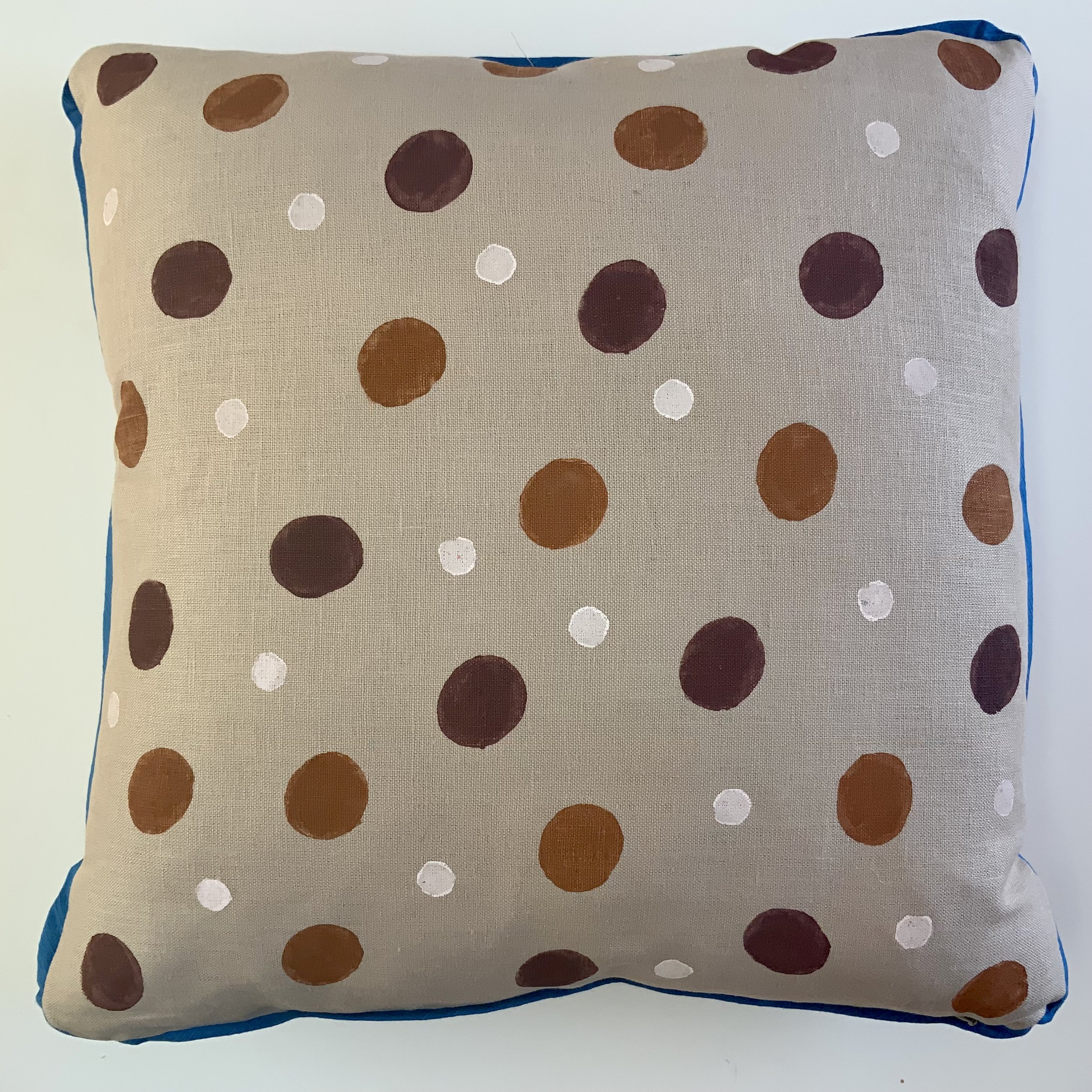 Hand printed cushions in Devon using sustainable inks and potatoes