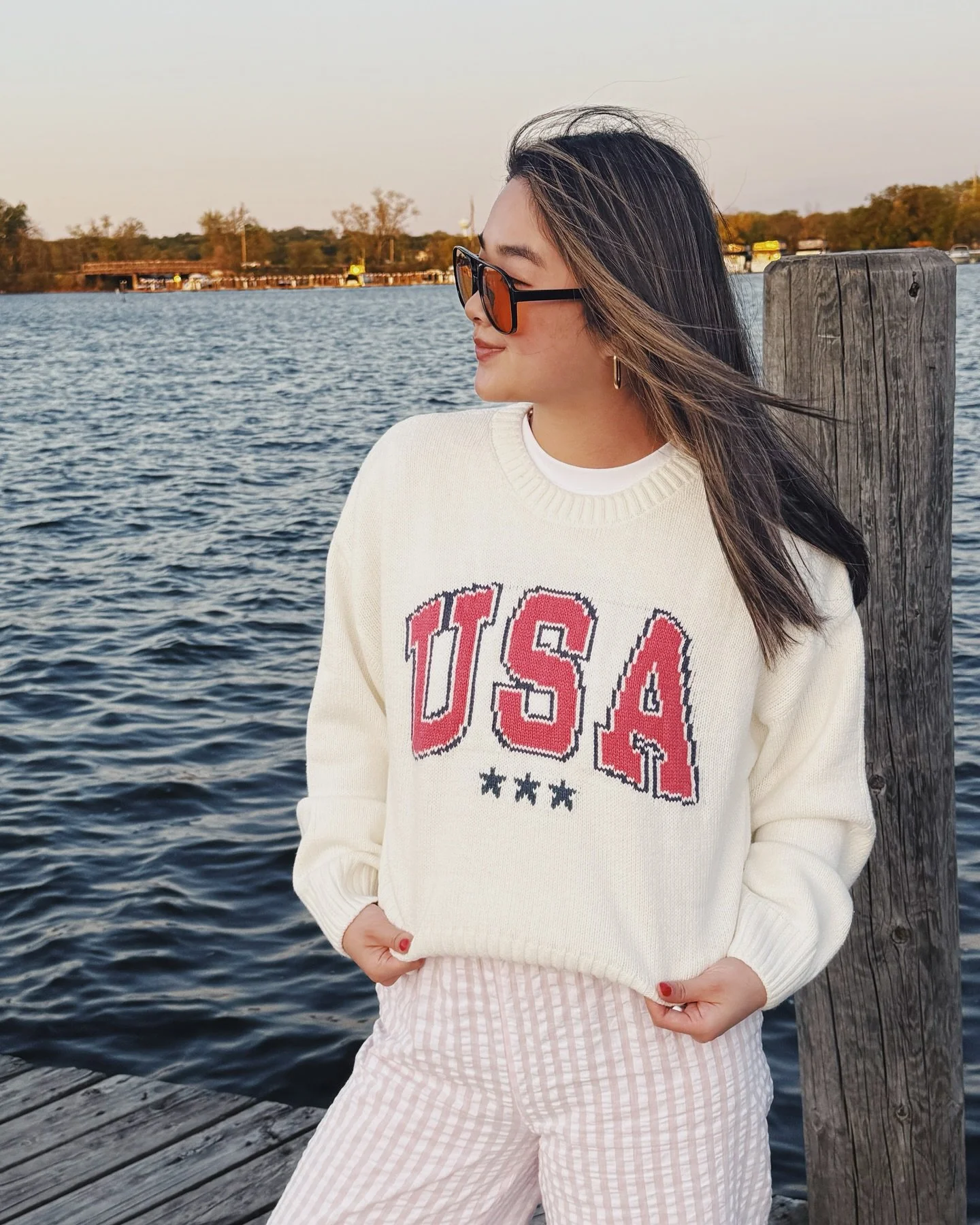 Red, white, and cozy! 🇺🇸❤️💫 Repping the stars &amp; stripes has never looked (or felt) this good. Our new USA sweater is the ultimate Americana essential&mdash;soft, stylish, and full of spirit. 

Snag yours at a Target store near your or on Targe