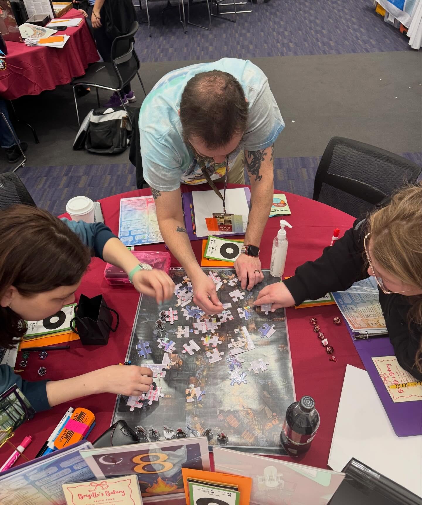 One of my fav things to do is to make fun props for my players to solve or aid in the adventure. I think they can be immersive and fun and provide a different way to practice role playing! 

This was a puzzle I made using canvas, a sublimation printe