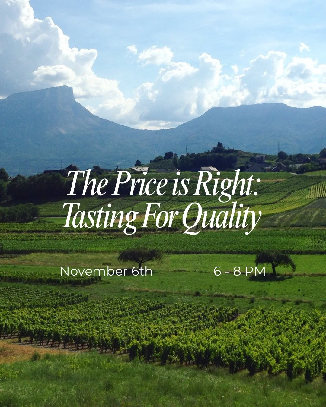 🍷 Are you ready to put your wine senses to the test? See if you can spot the more expensive bottle, or are you interested in debunking the myth that pricier is always better? Then join us for The Price is Right: Tasting For Quality! 

This is a two-