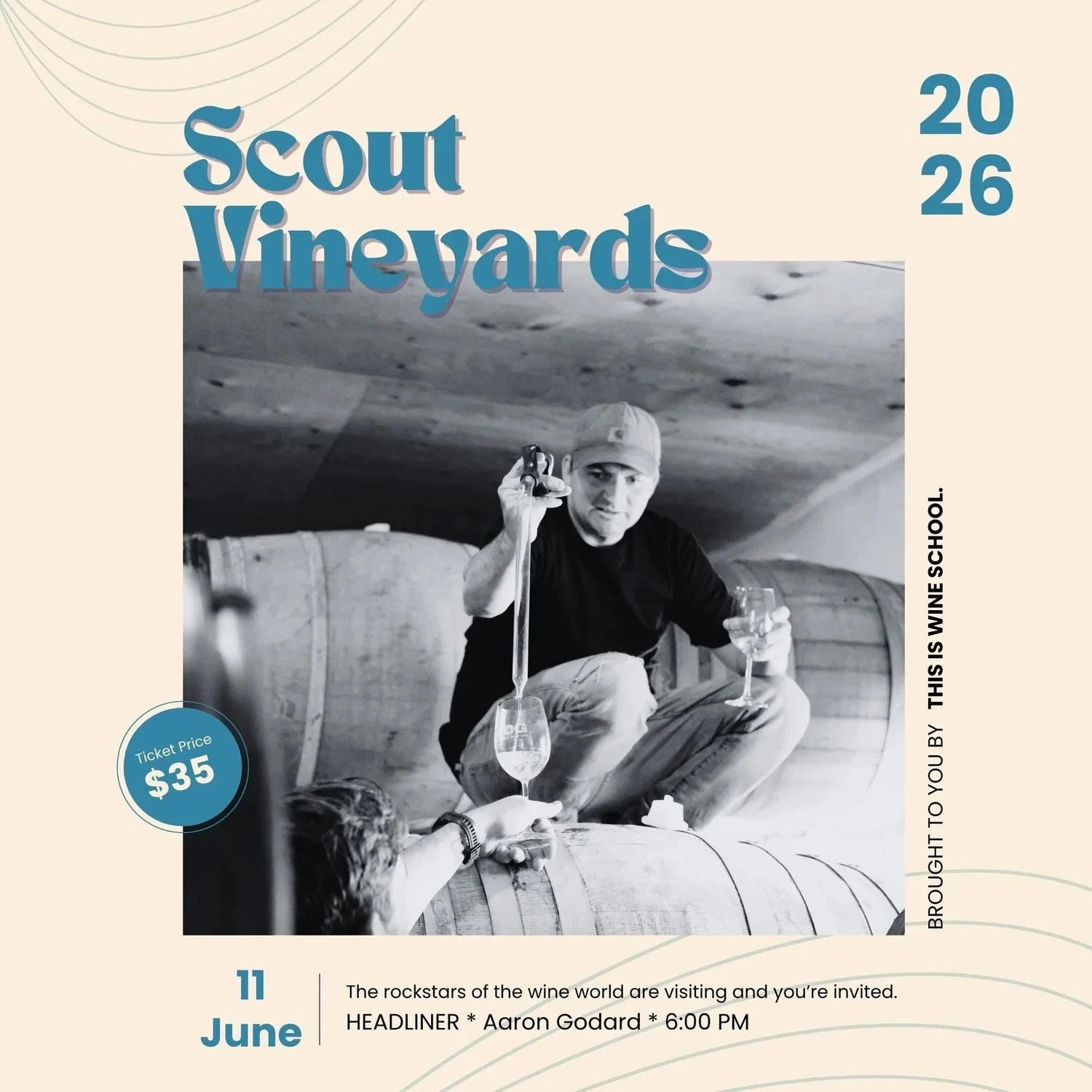 Mark your calendars! ✍🏻 Our headliner series is back on Thursday, June 11th! 

💬 Join us for an hour of storytelling and farming discussion with Aaron Godard, winegrower and fruit farmer from Scout Vineyards winery in the Similkameen Valley, then s