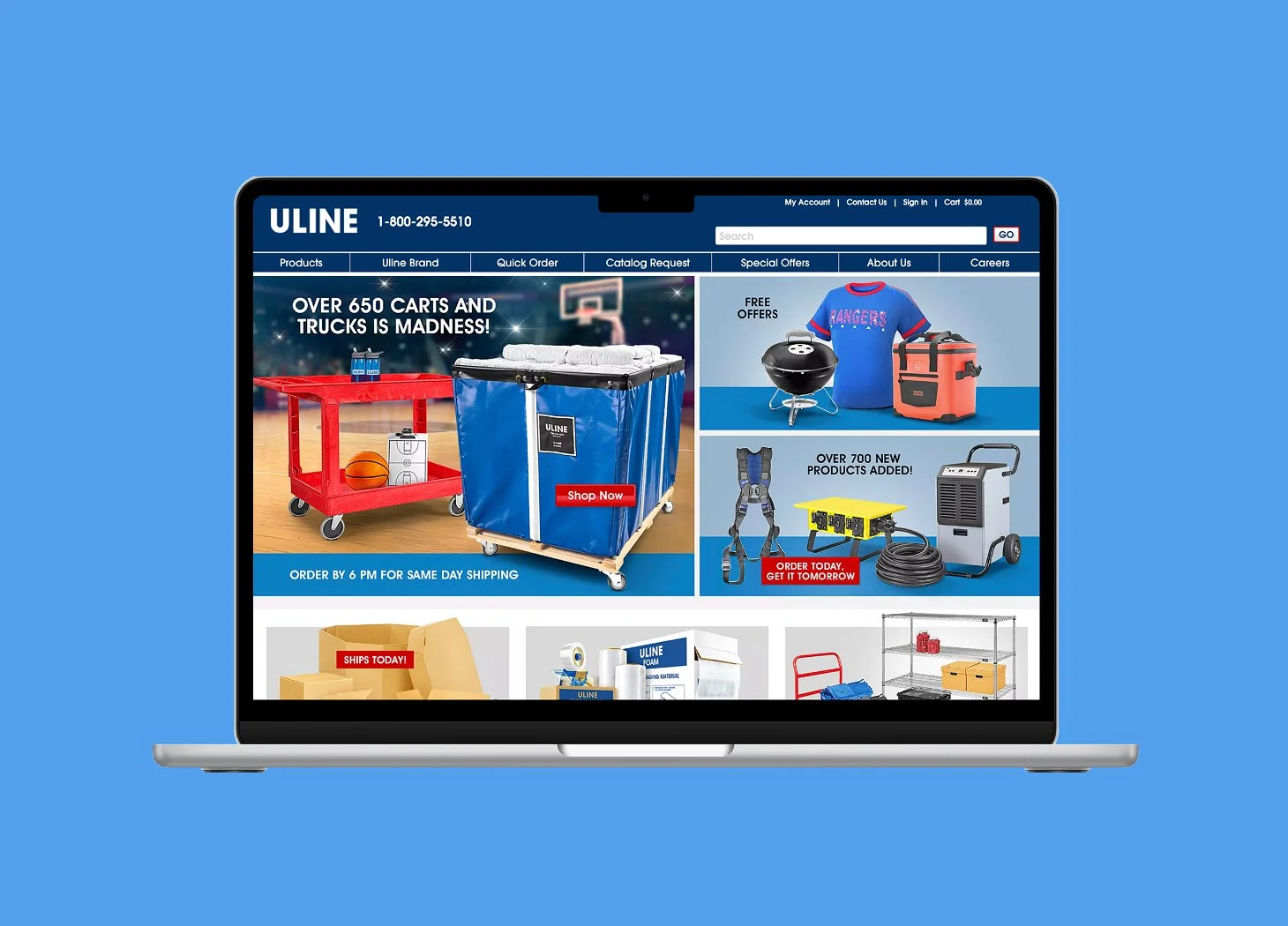 Uline Order History Redesign