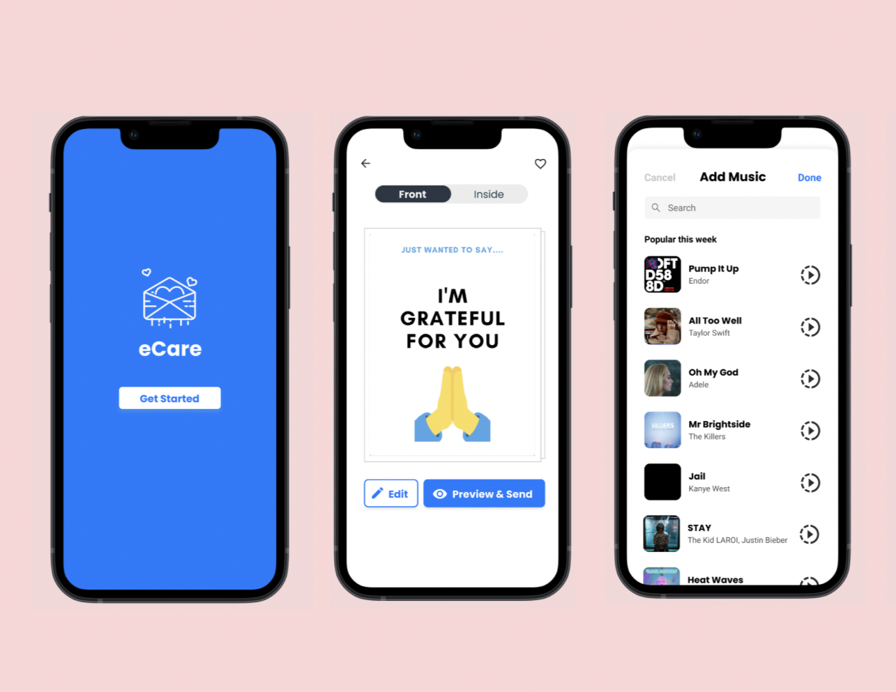 E-Care App Mobile Design