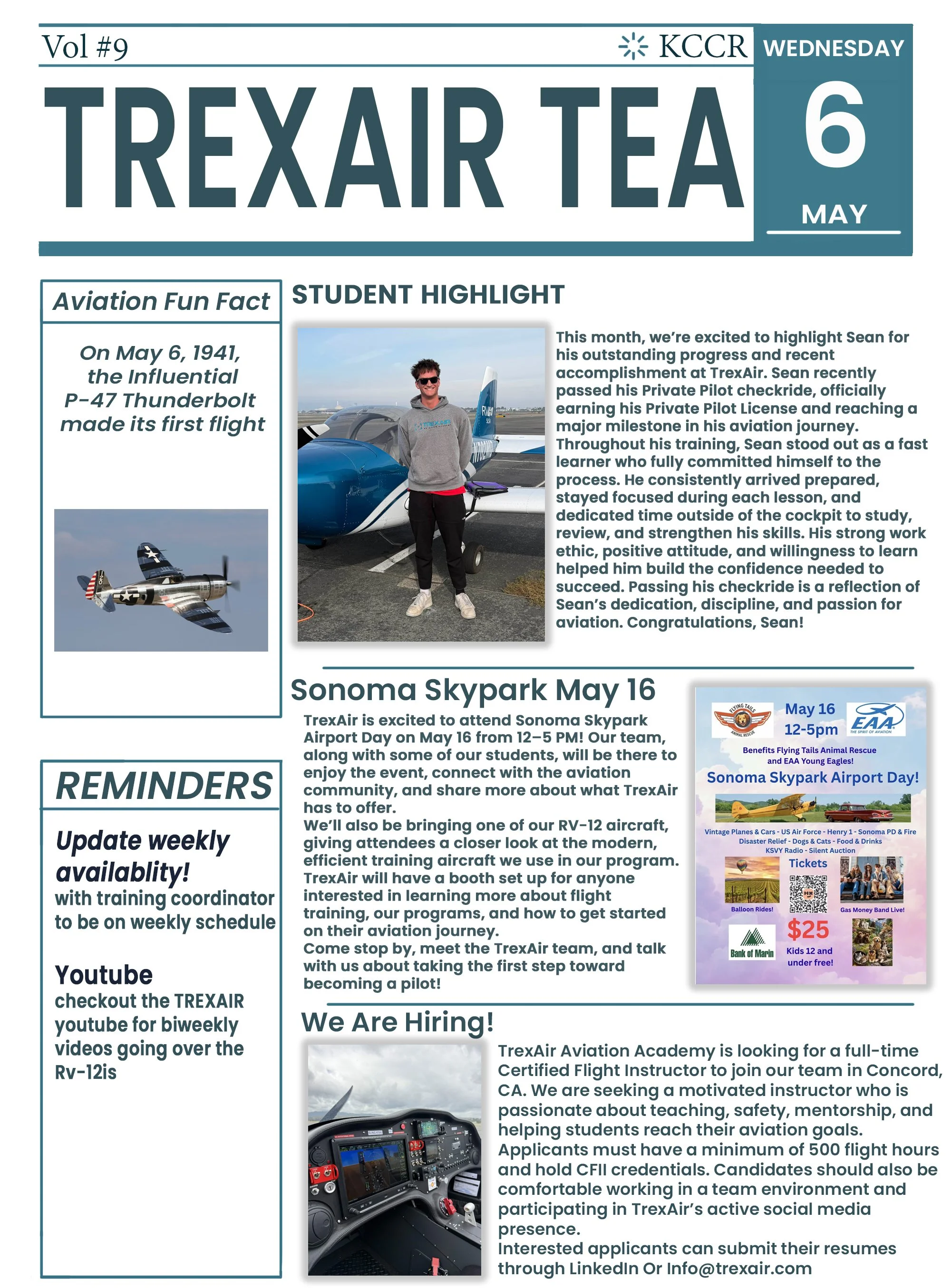 TrexAir Tea May 6          2026 Vol 9. 