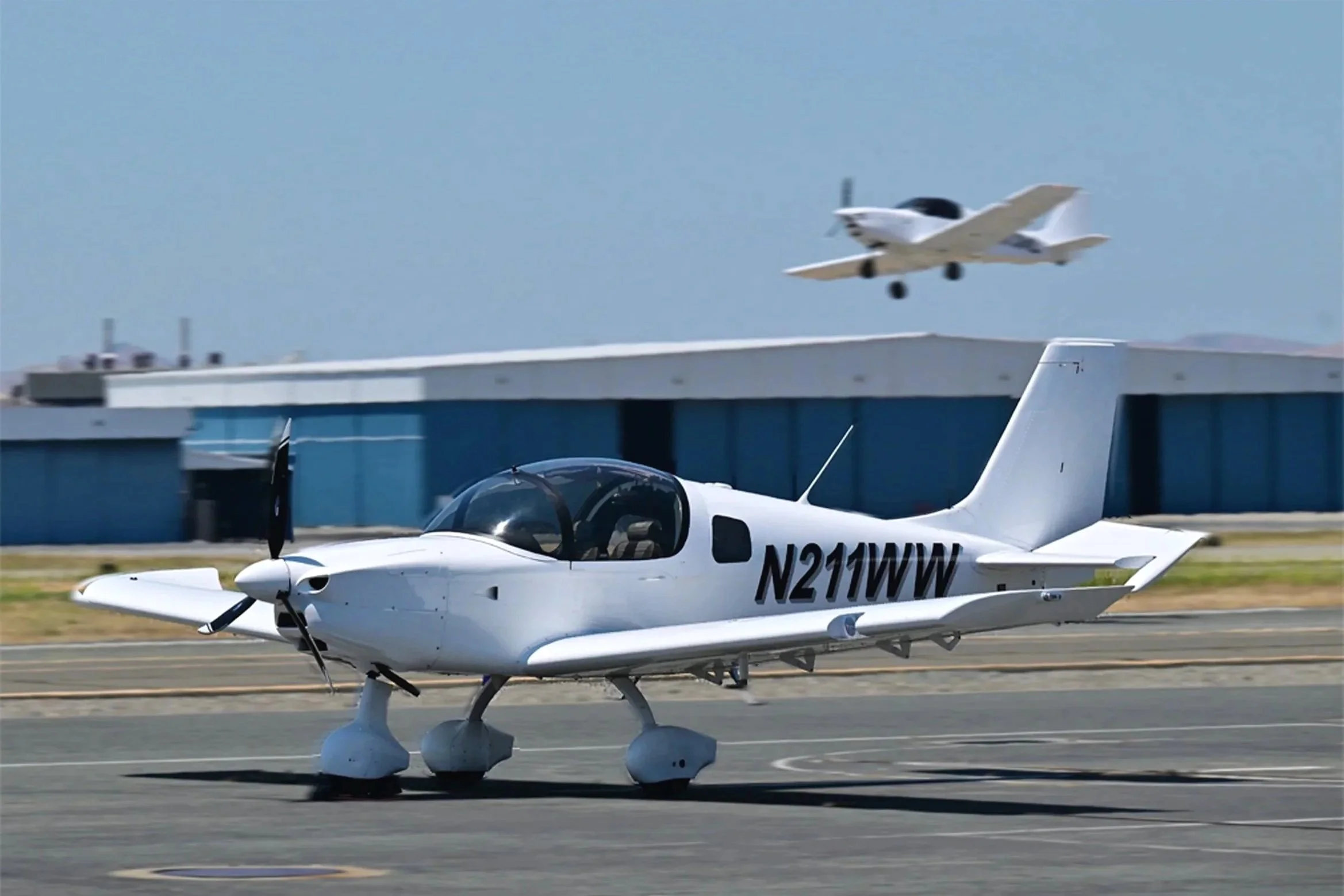 TrexAir Aviation Academy Sling 2 aircraft N211WW departing Buchanan Field – 2024 modern TAA training aircraft with Rotax 912 engine used for private pilot license and instrument rating training in Concord California