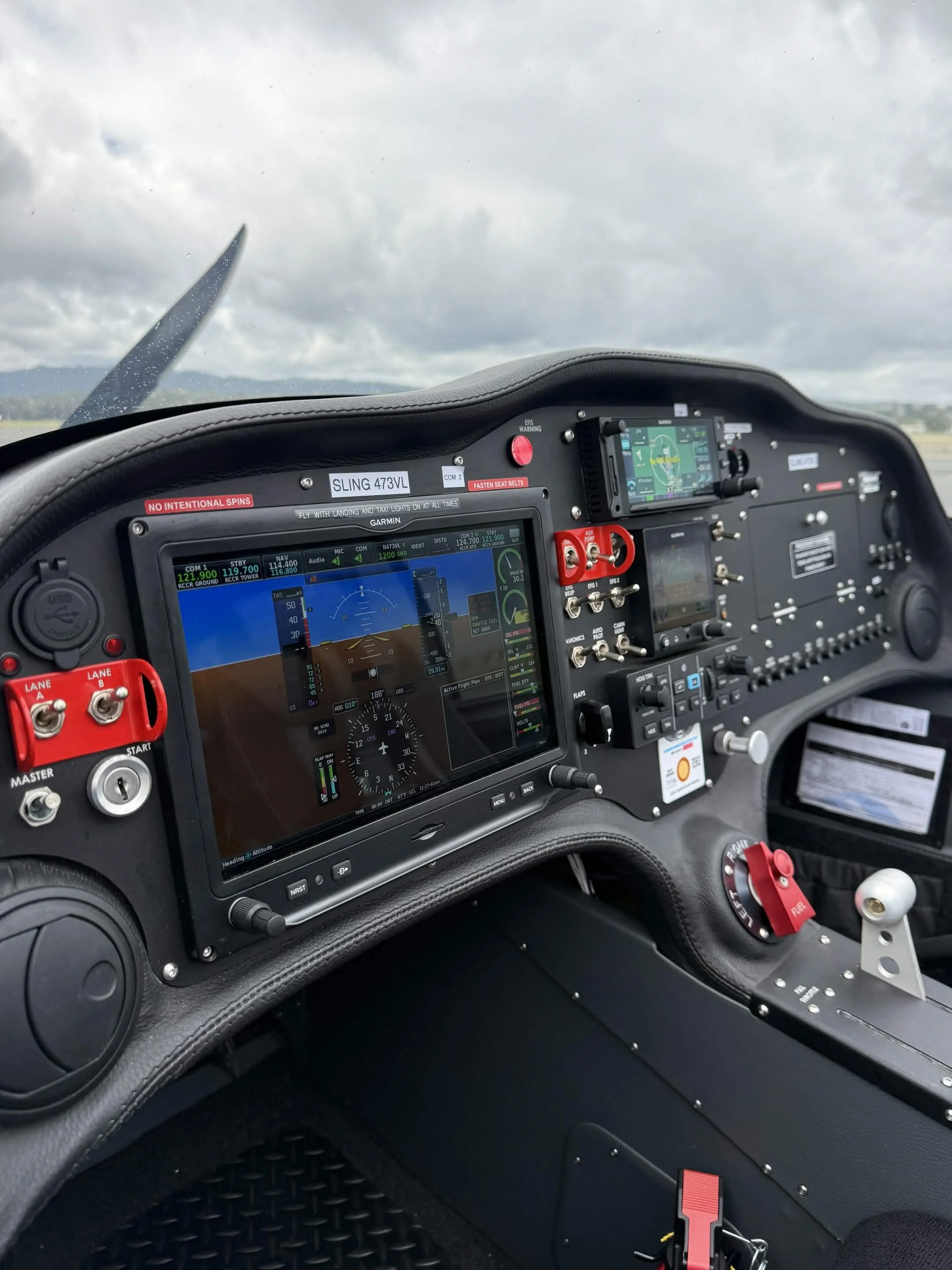 TrexAir student pilots train on Garmin G3X glass cockpit avionics — the same electronic flight display technology used in modern commercial aviation