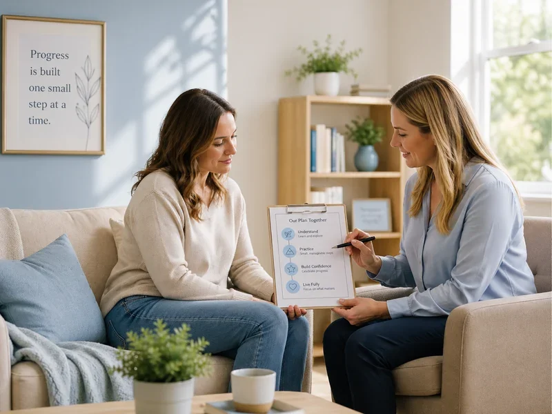 women in a therapy session