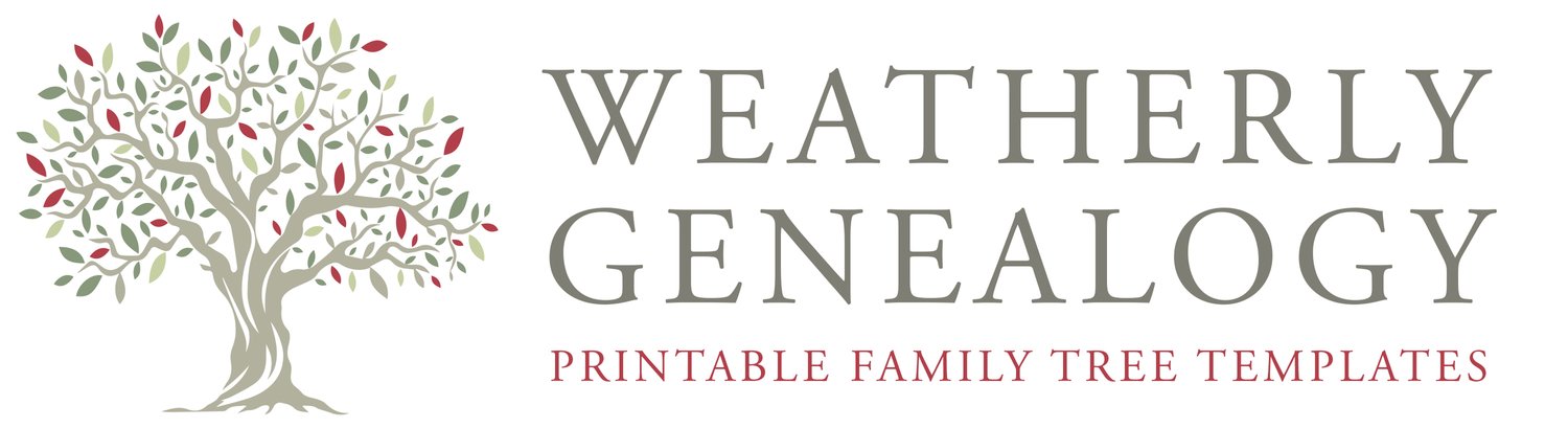 Weatherly Genealogy - Printable Family Tree Templates