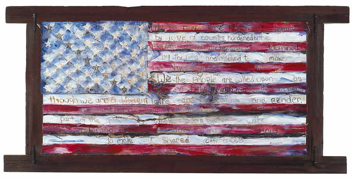 We Are The Many | 31" x 63" | Acrylic and Mixed Media