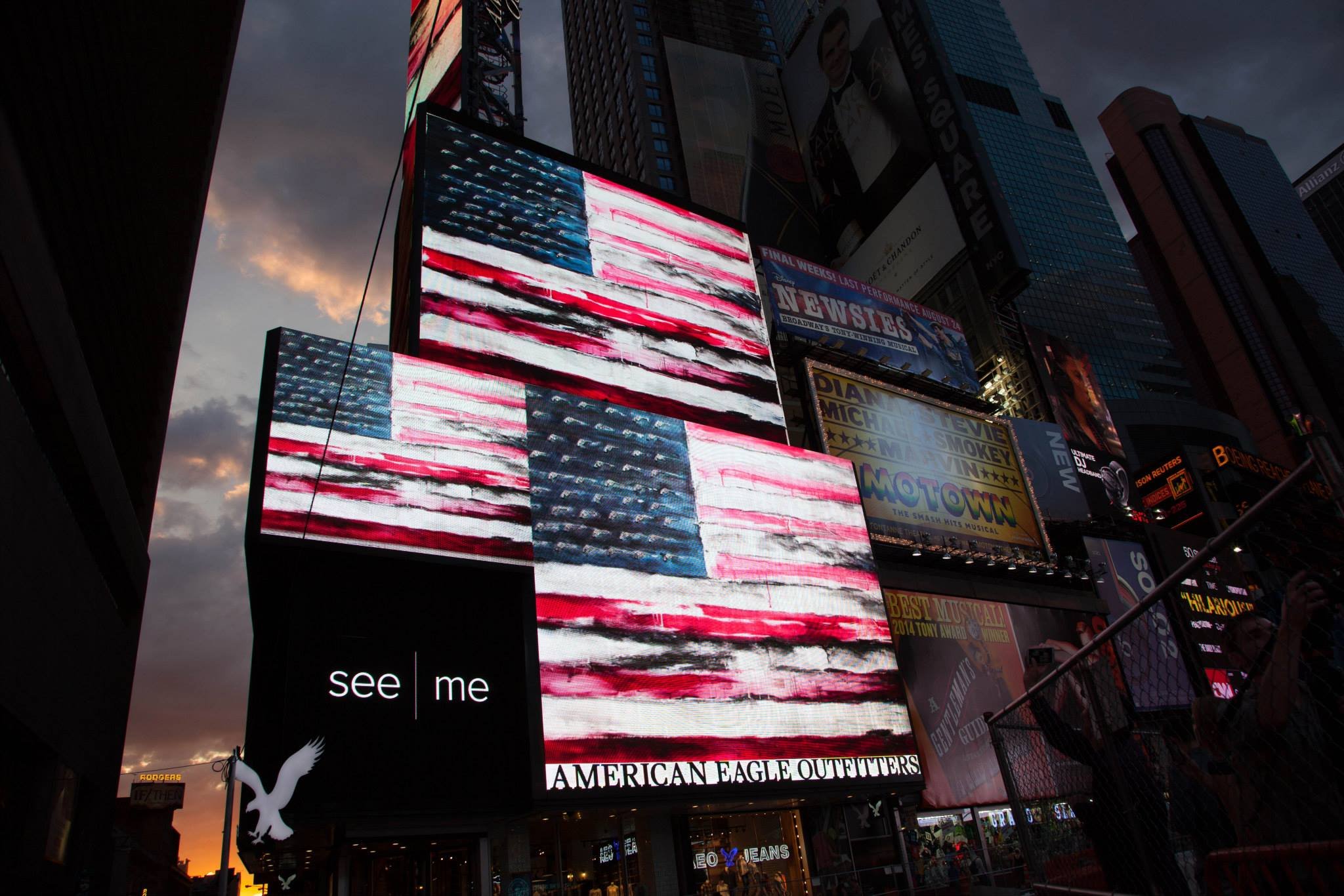 The United States of Gun on the Times Square Billboard