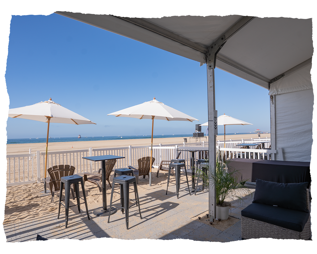 Empty Private Cabana at Pacific Airshow Huntington Beach