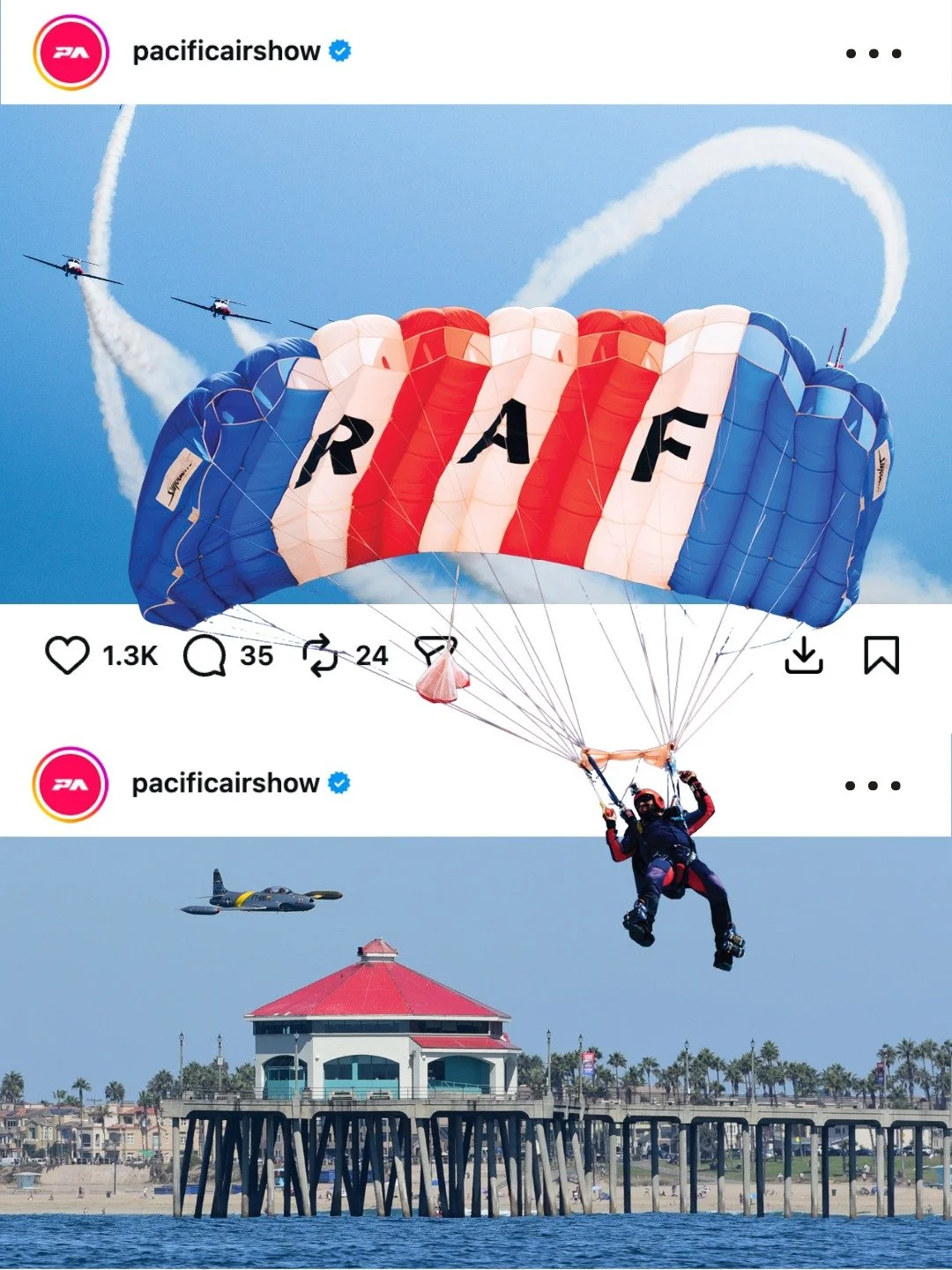 Warning: Pacific Airshow&reg; may cause your feed to come to life. ✈️👀