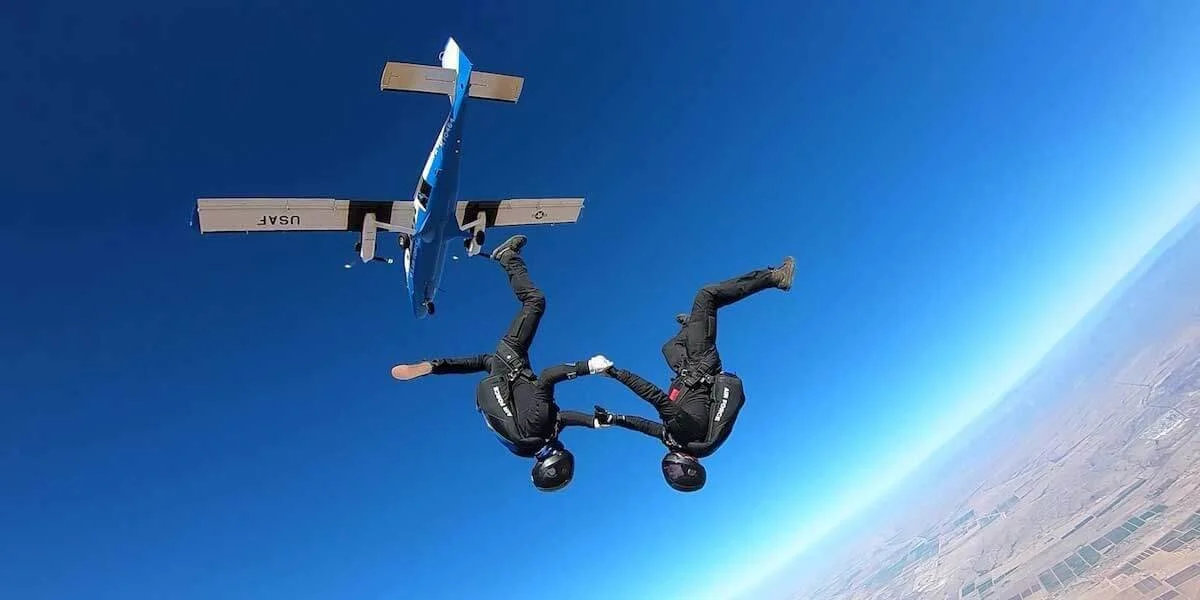 WINGS OF BLUE DROPPING IN TO PACIFIC AIRSHOW