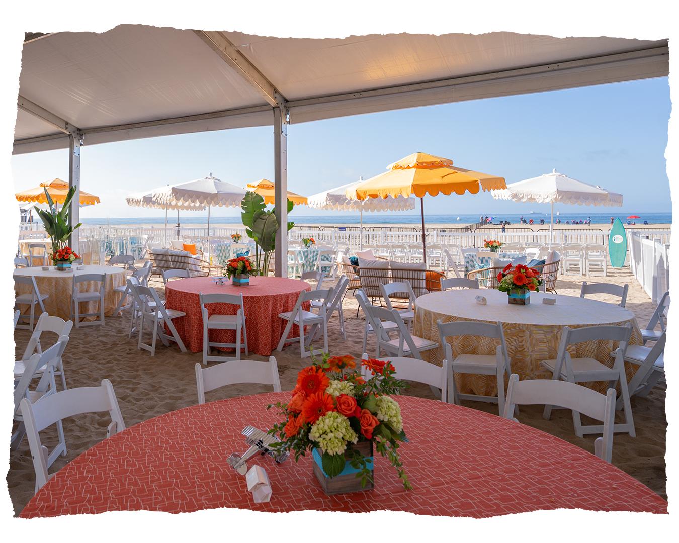 An empty Private Chalet at Pacific Airshow Huntington Beach